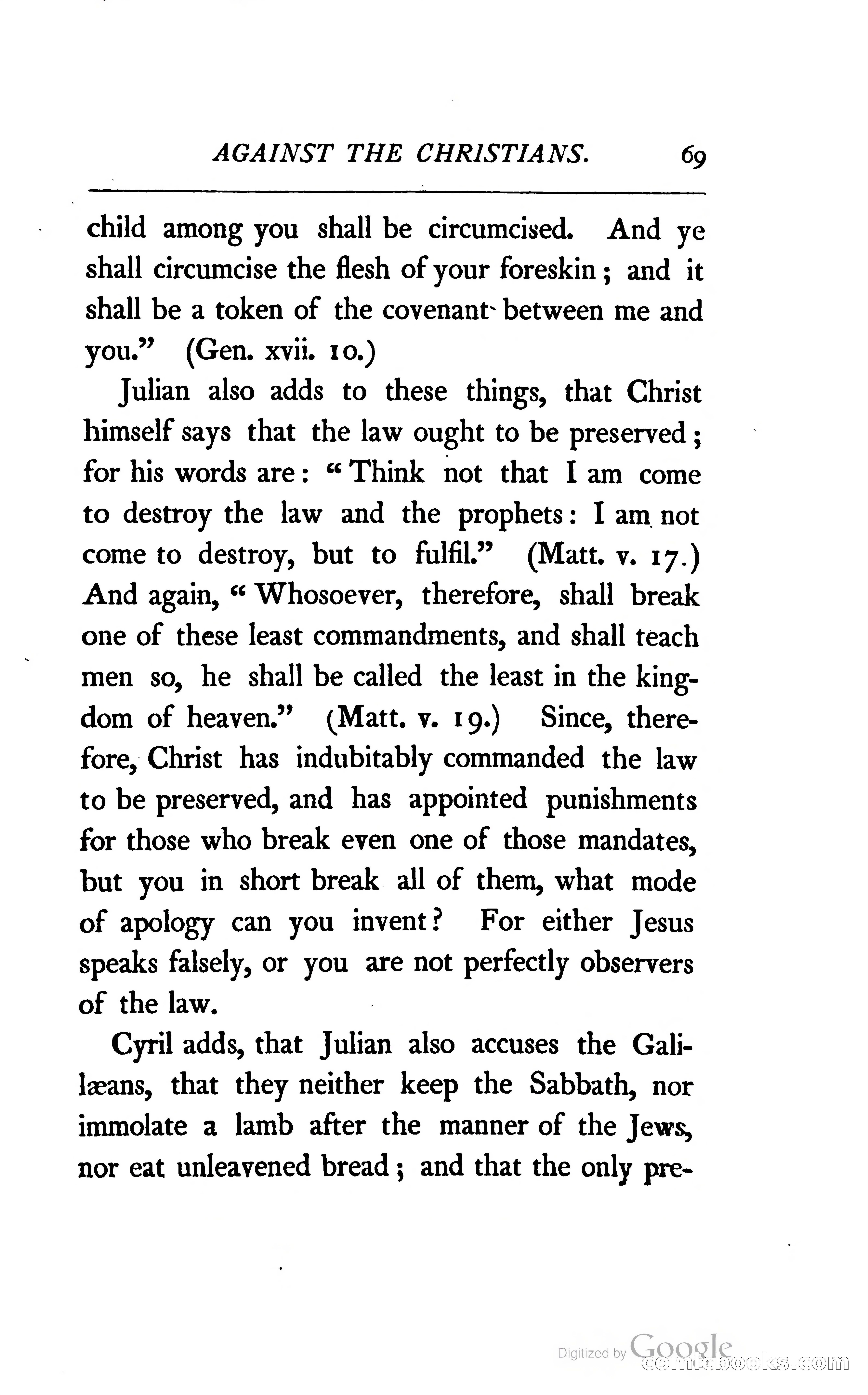 The Arguments of the Emperor Julian Against the Christians — page 92 of 118