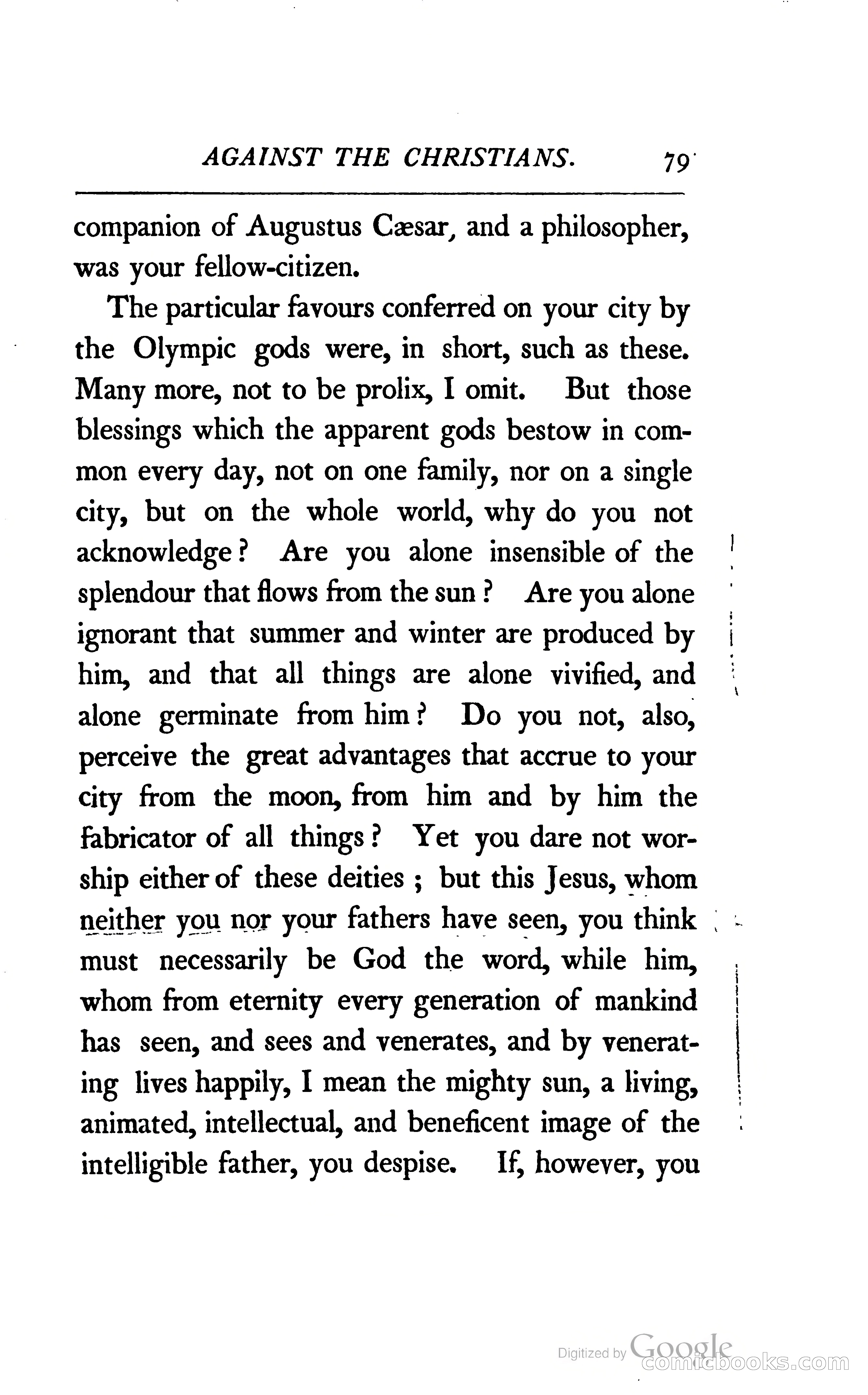 The Arguments of the Emperor Julian Against the Christians — page 102 of 118