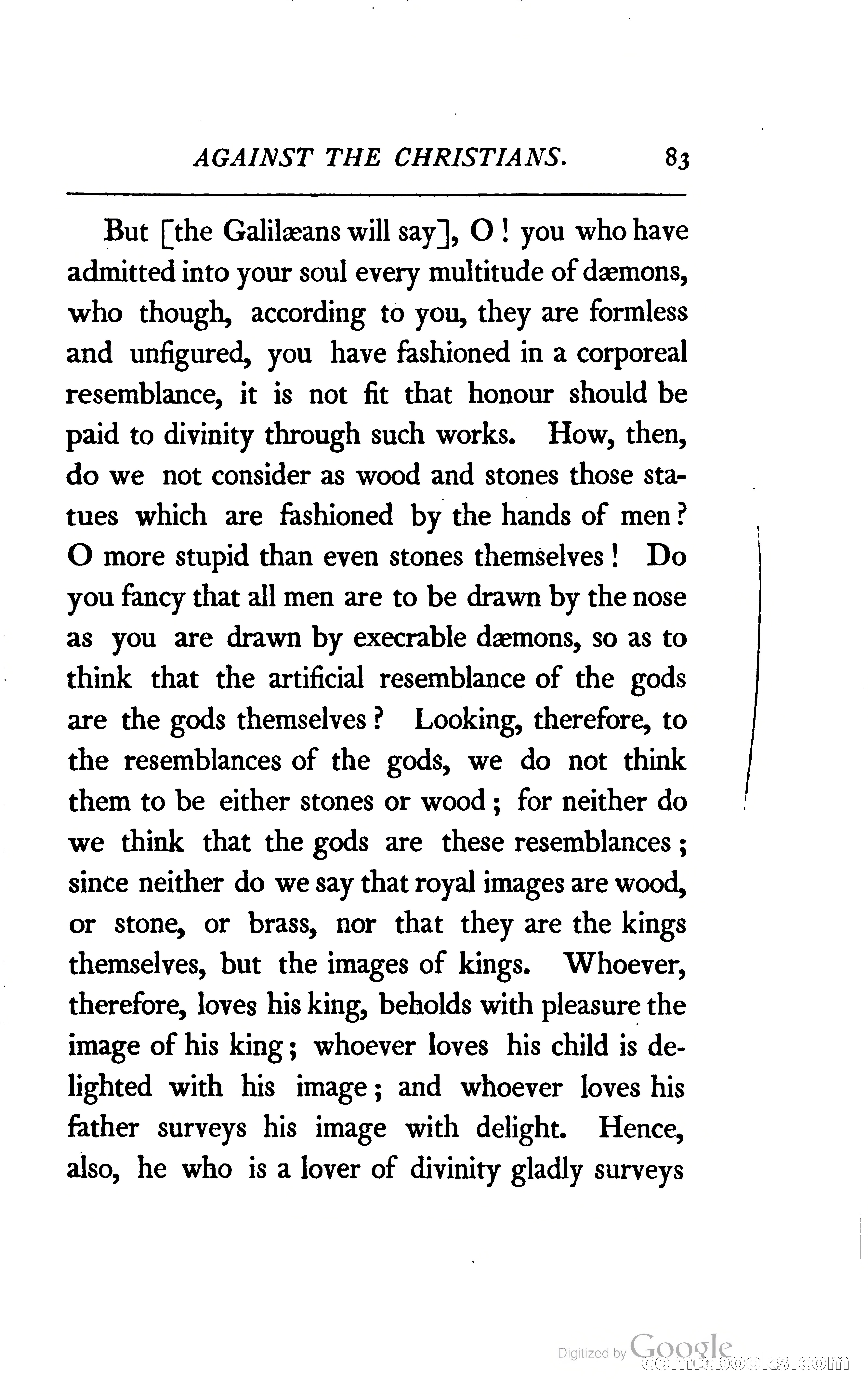The Arguments of the Emperor Julian Against the Christians — page 106 of 118