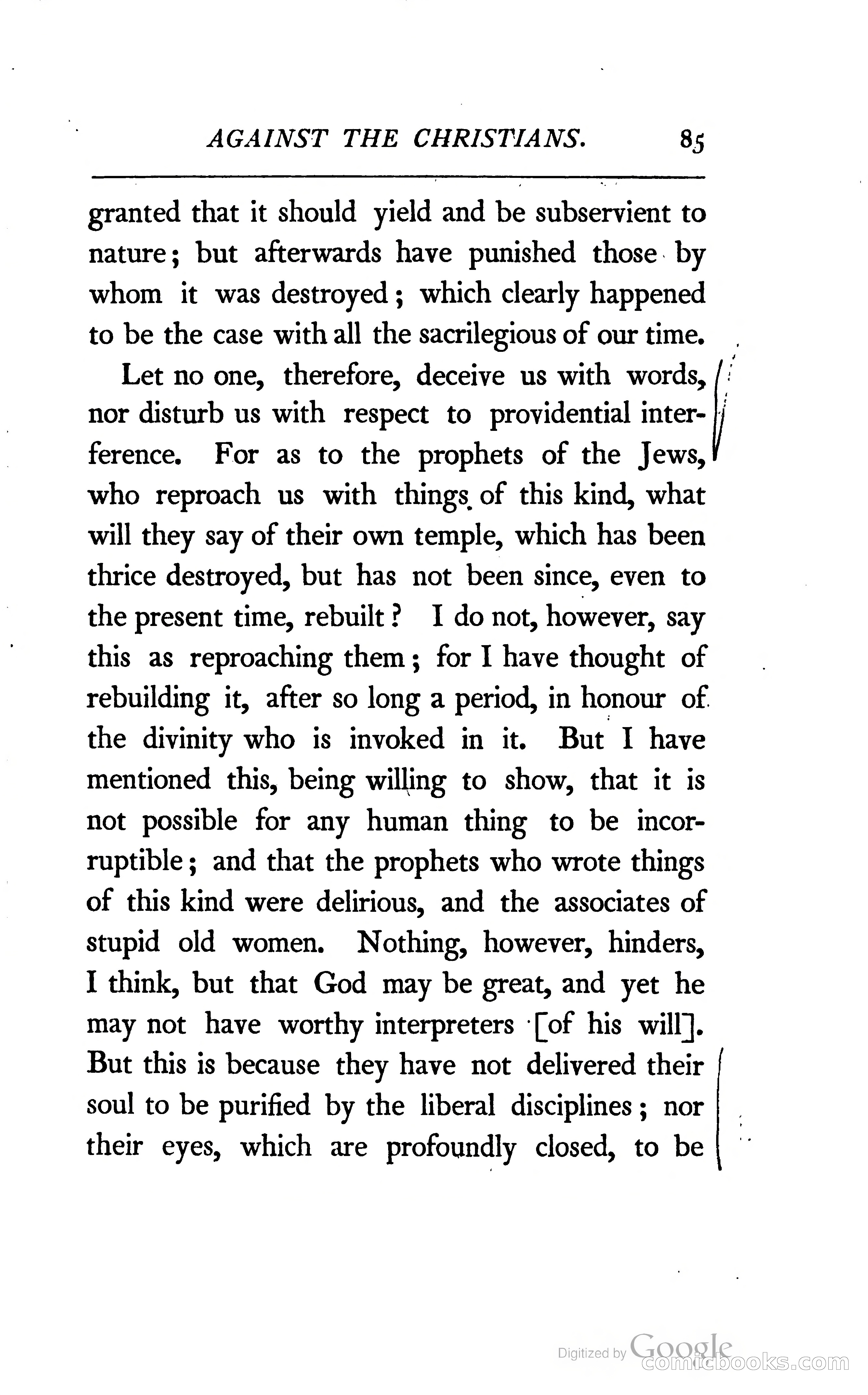 The Arguments of the Emperor Julian Against the Christians — page 108 of 118