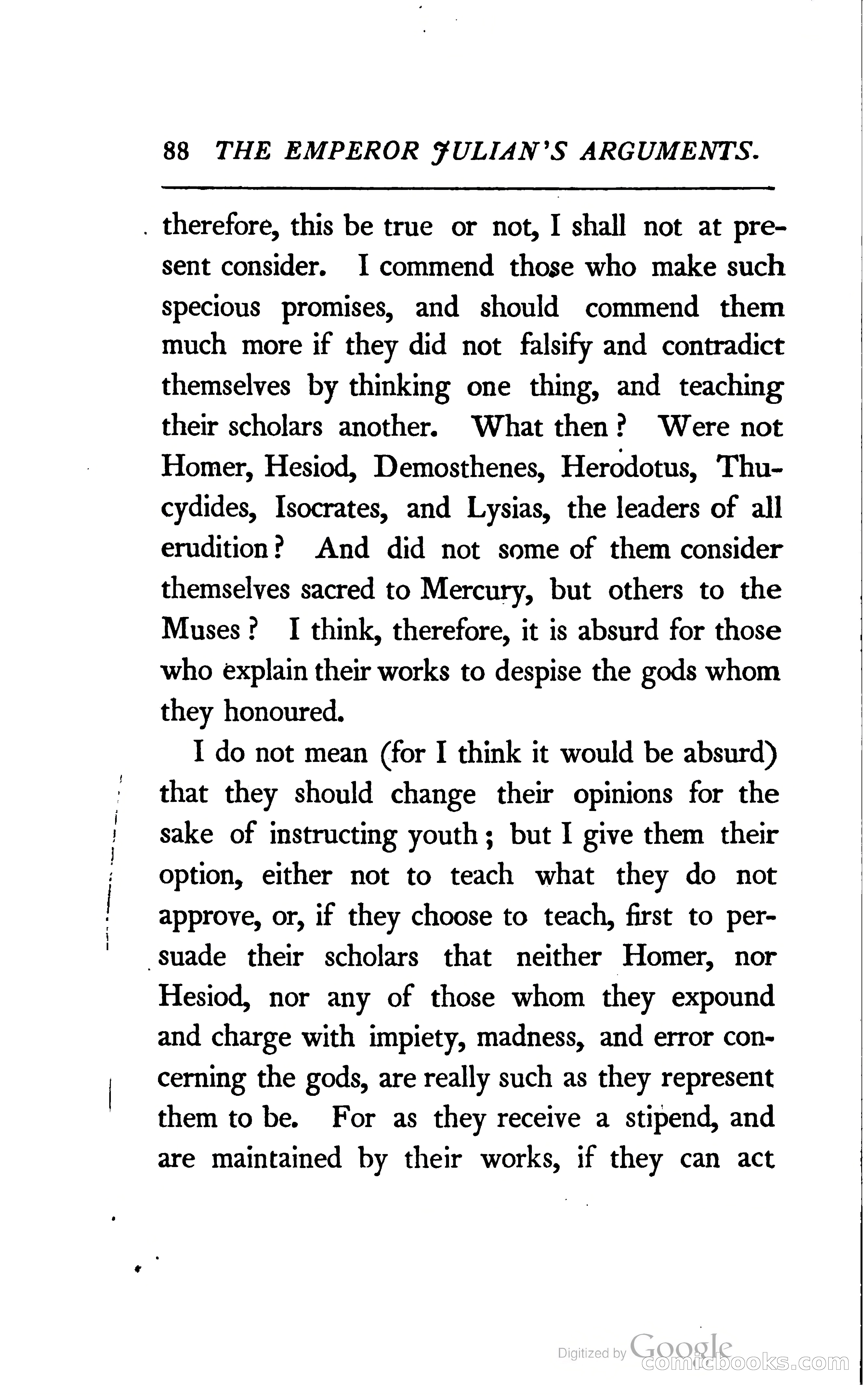 The Arguments of the Emperor Julian Against the Christians — page 111 of 118
