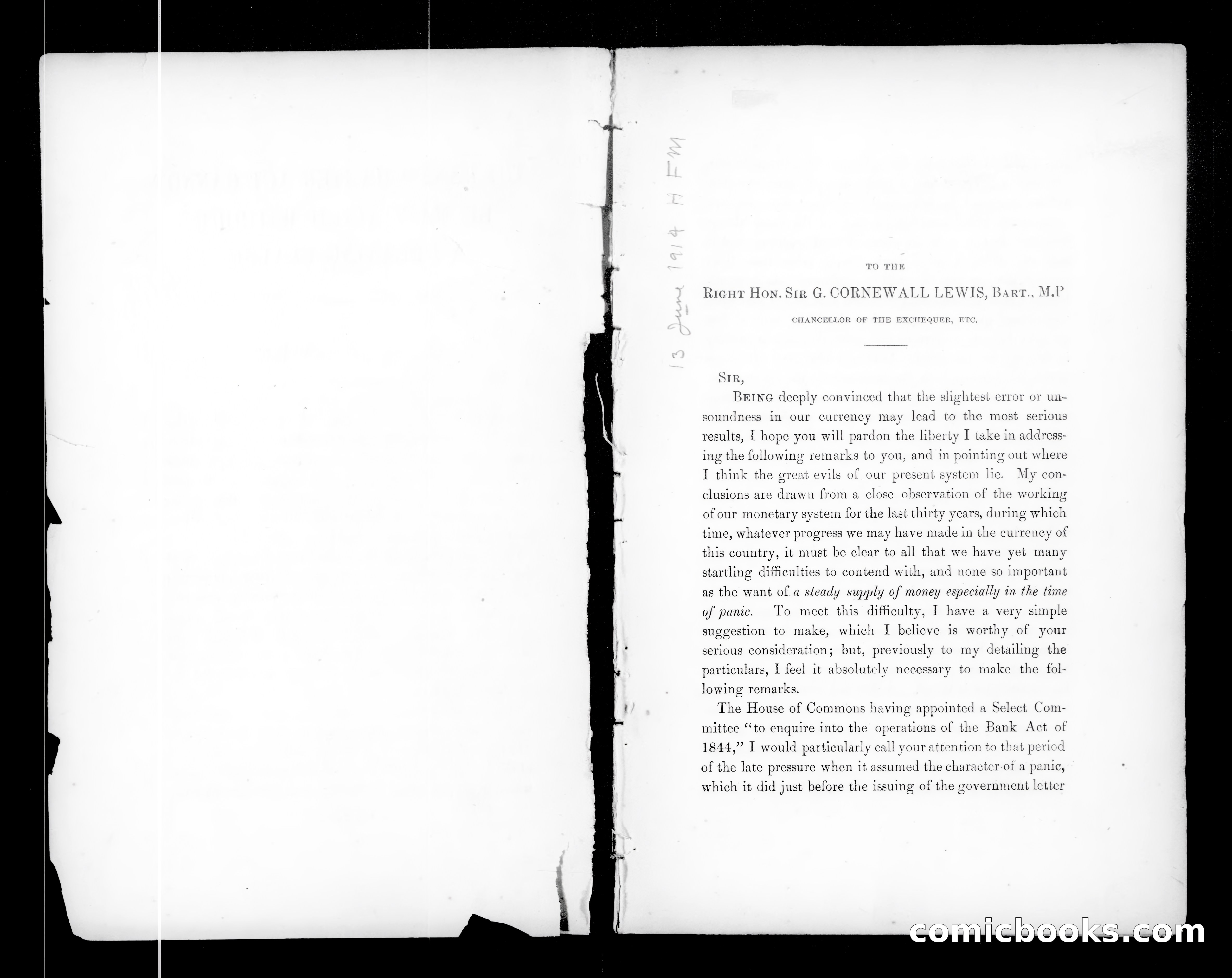 The Bank Charter Act cannot be maintained... — page 4: Penny Dreadfuls, 1858