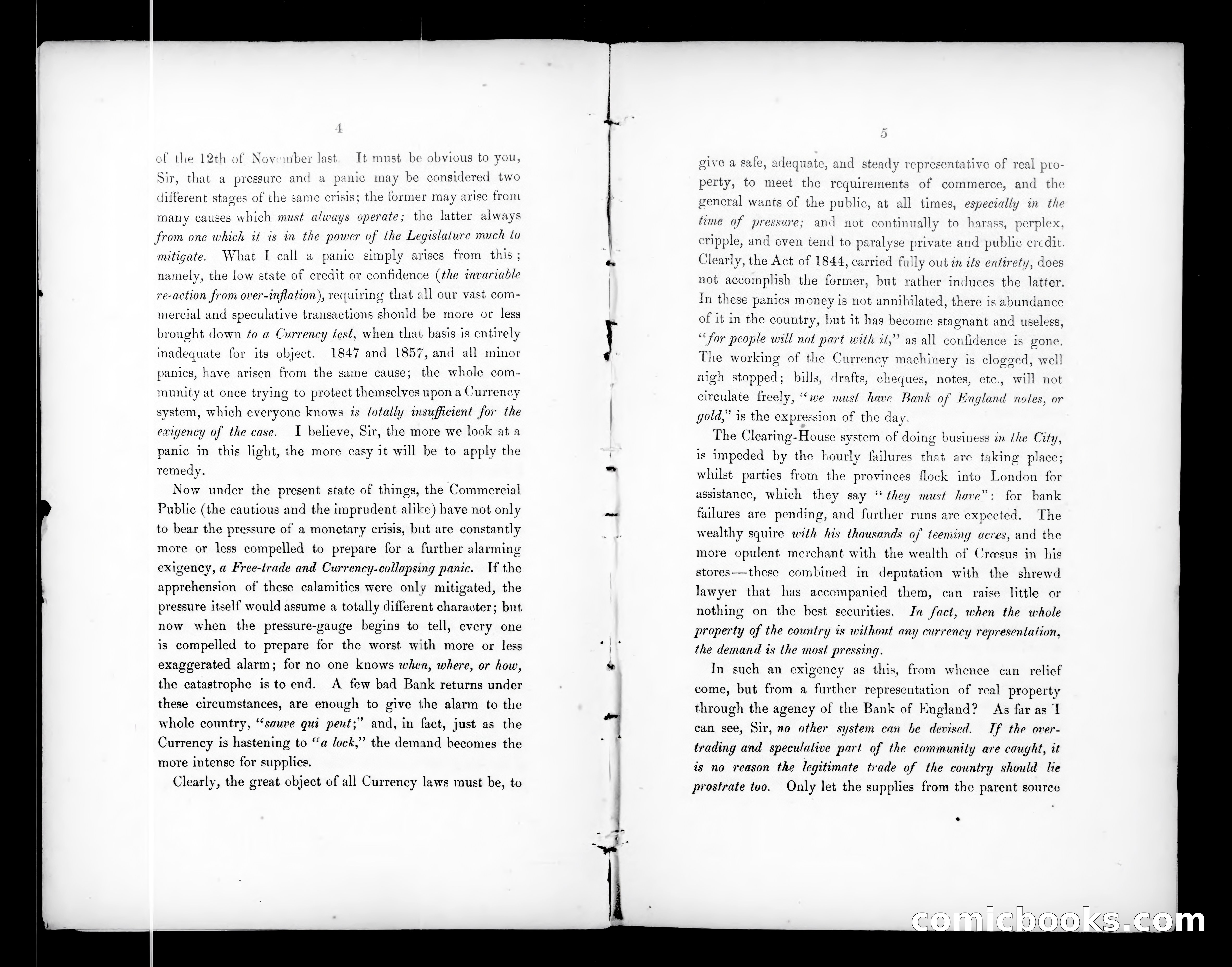 The Bank Charter Act cannot be maintained... — page 5: Penny Dreadfuls, 1858