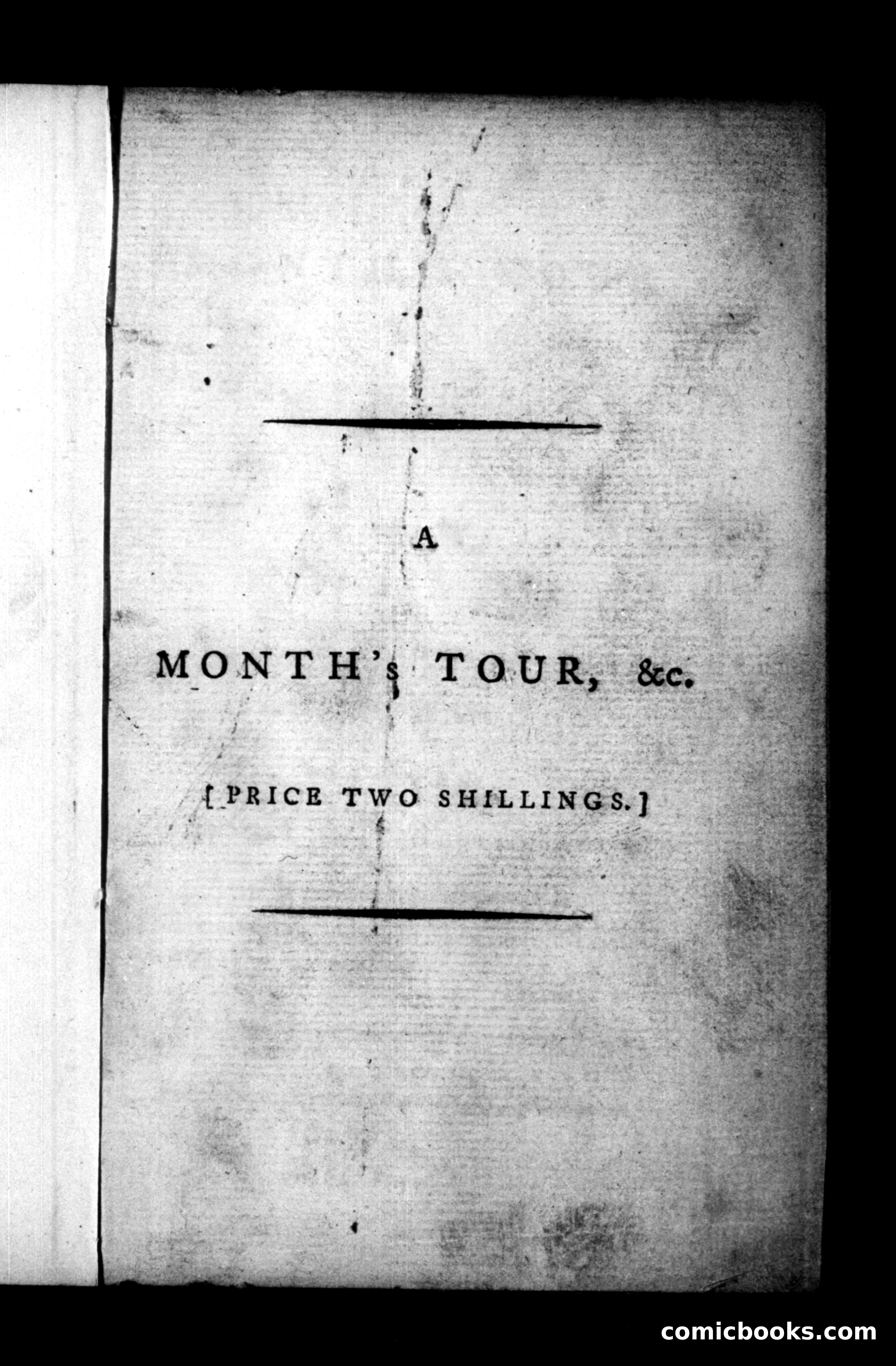 A Month's Tour, &c. — page 1 of 120
