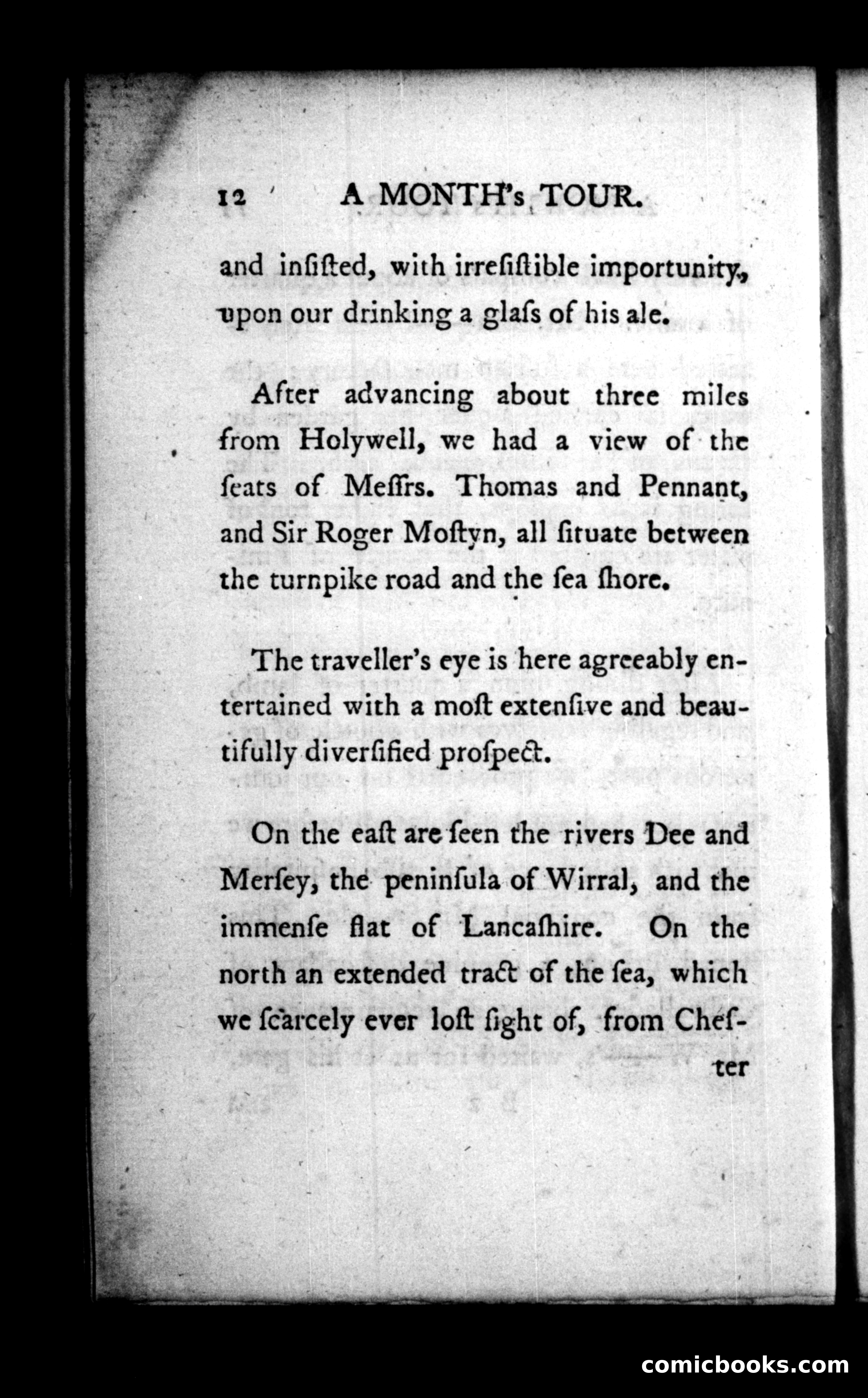 A Month's Tour, &c. — page 12: Penny Dreadfuls, 1781