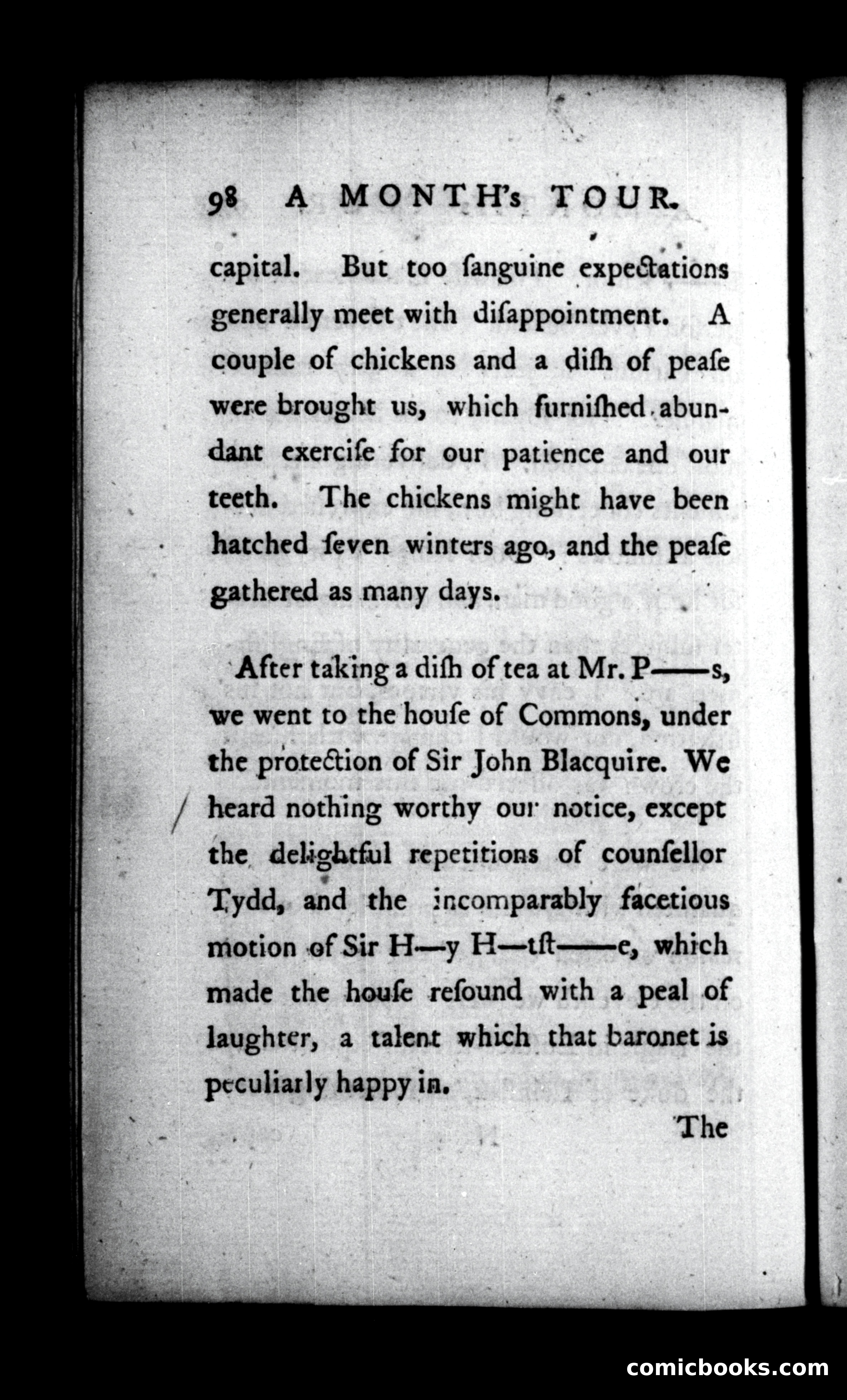 A Month's Tour, &c. — page 98: Penny Dreadfuls, 1781