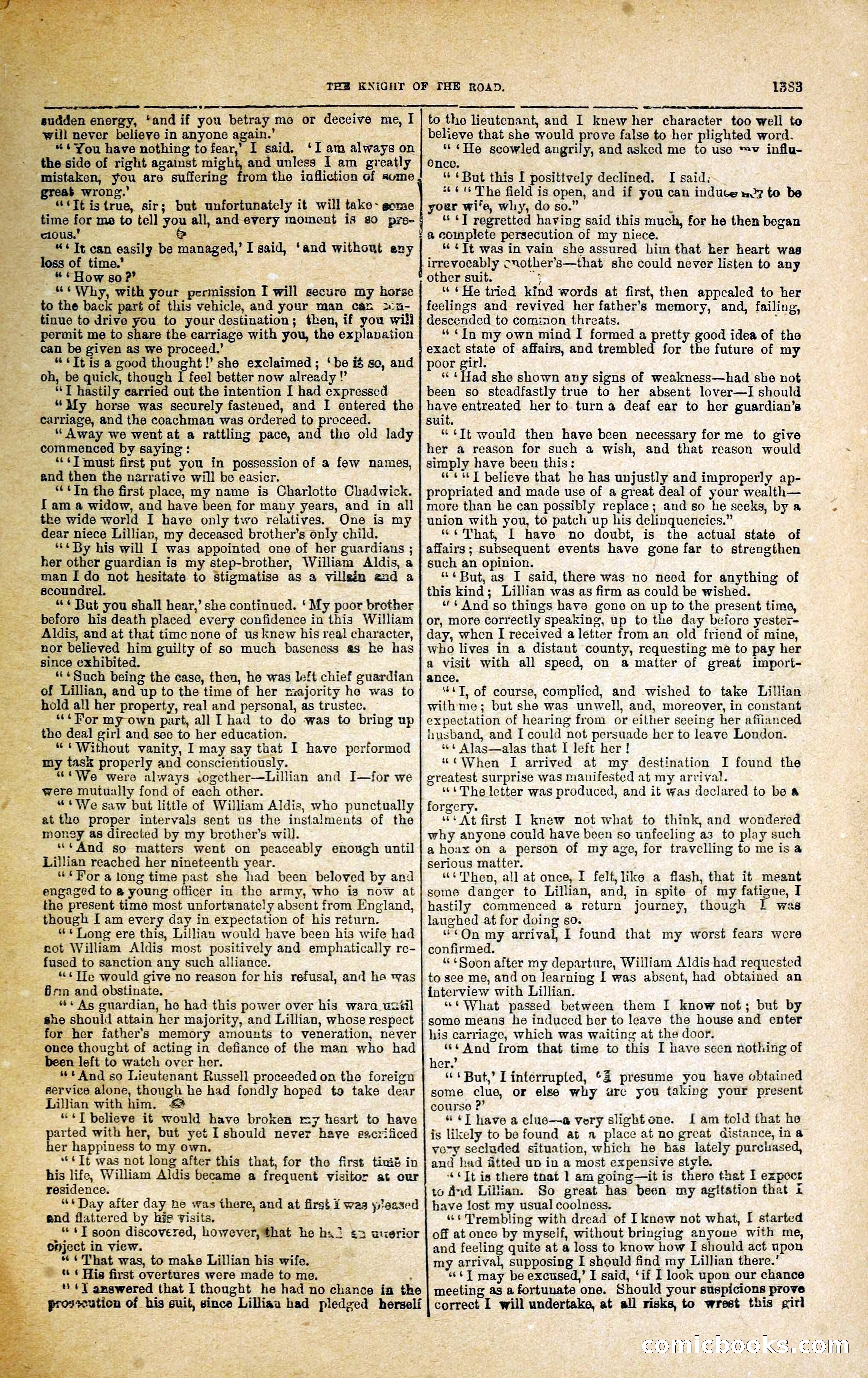Black Bess; or, the Knight of the Road — page 11: Penny Dreadfuls, 1866