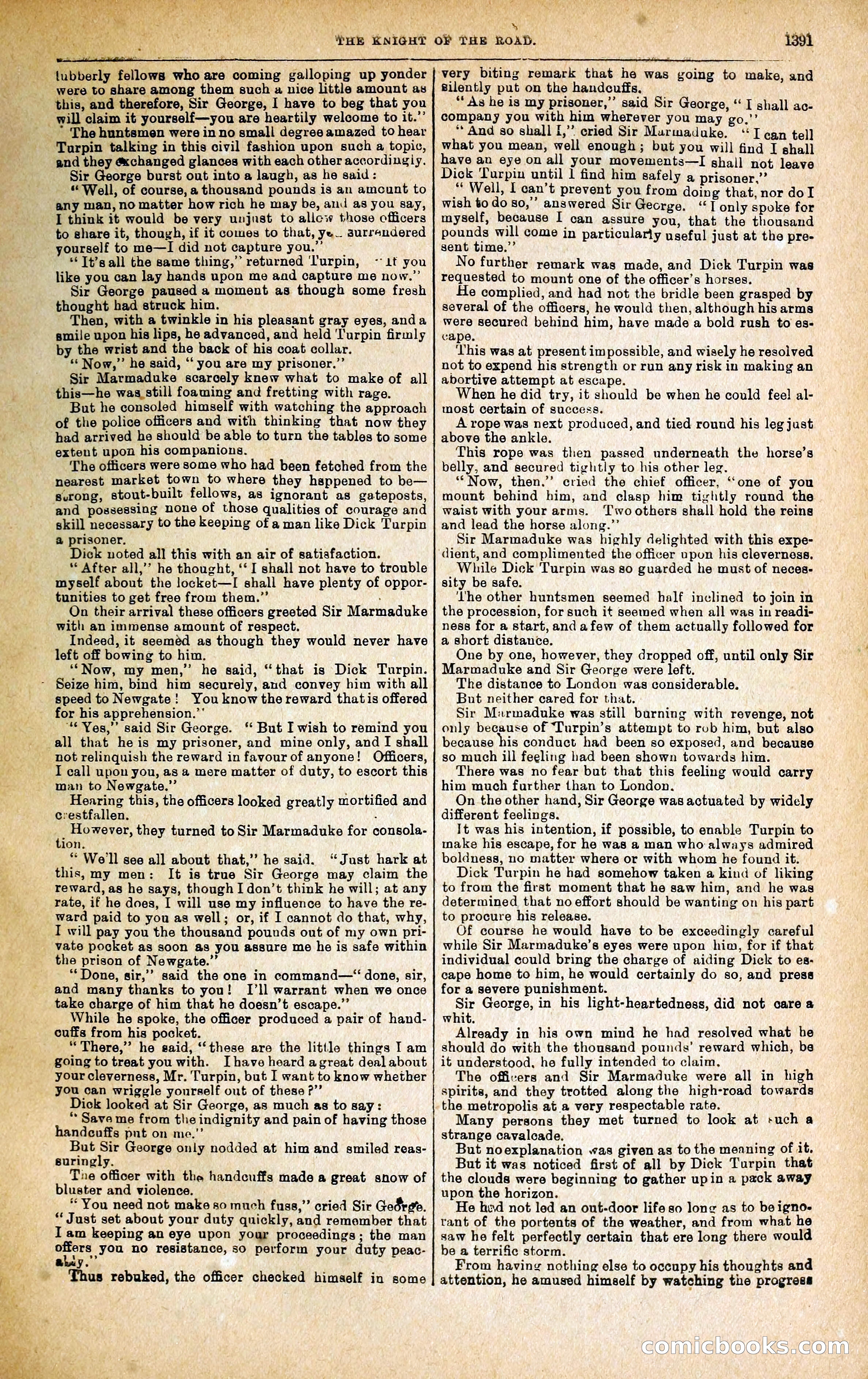 Black Bess; or, the Knight of the Road — page 19: Penny Dreadfuls, 1866