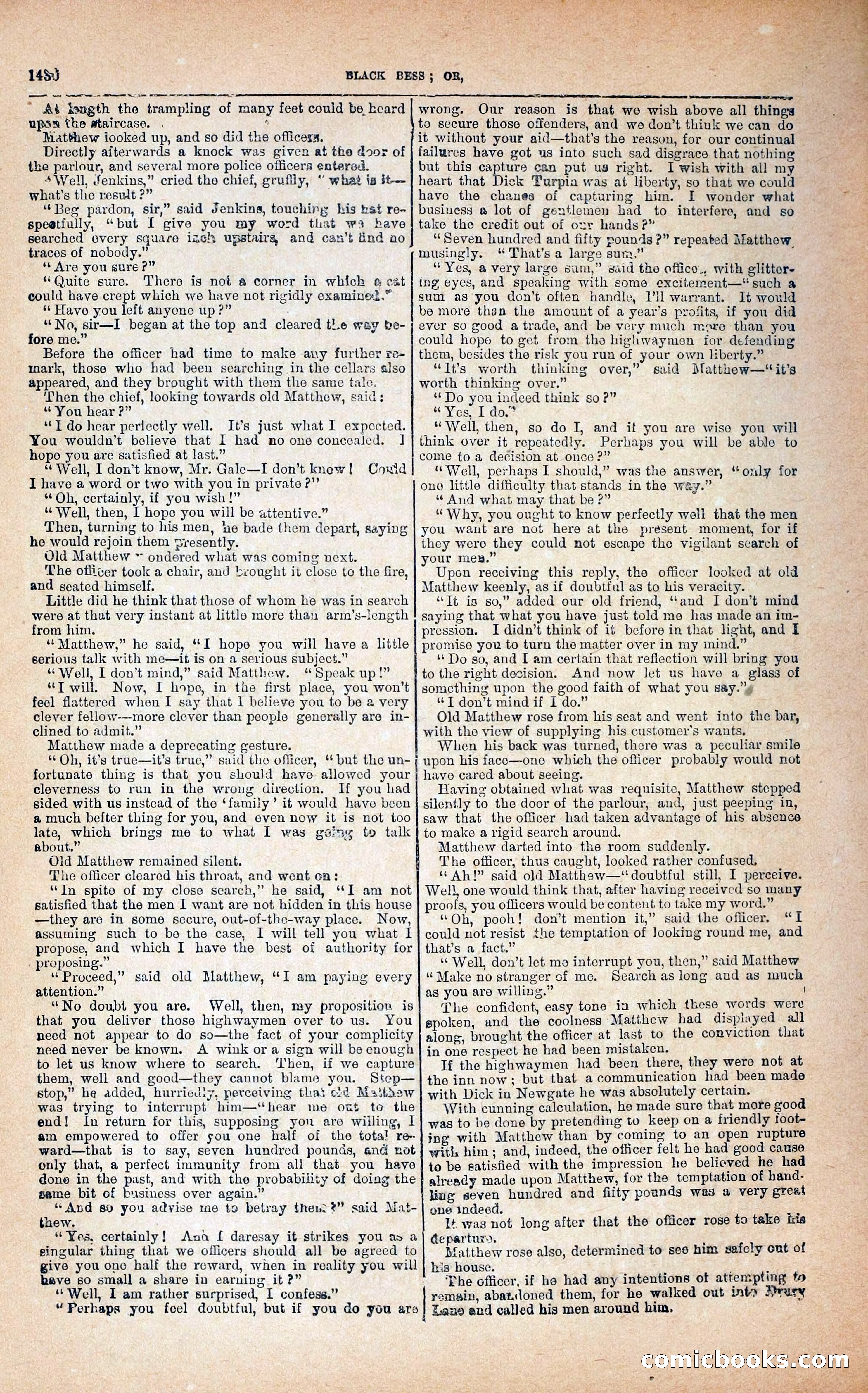 Black Bess; or, the Knight of the Road — page 58: Penny Dreadfuls, 1866