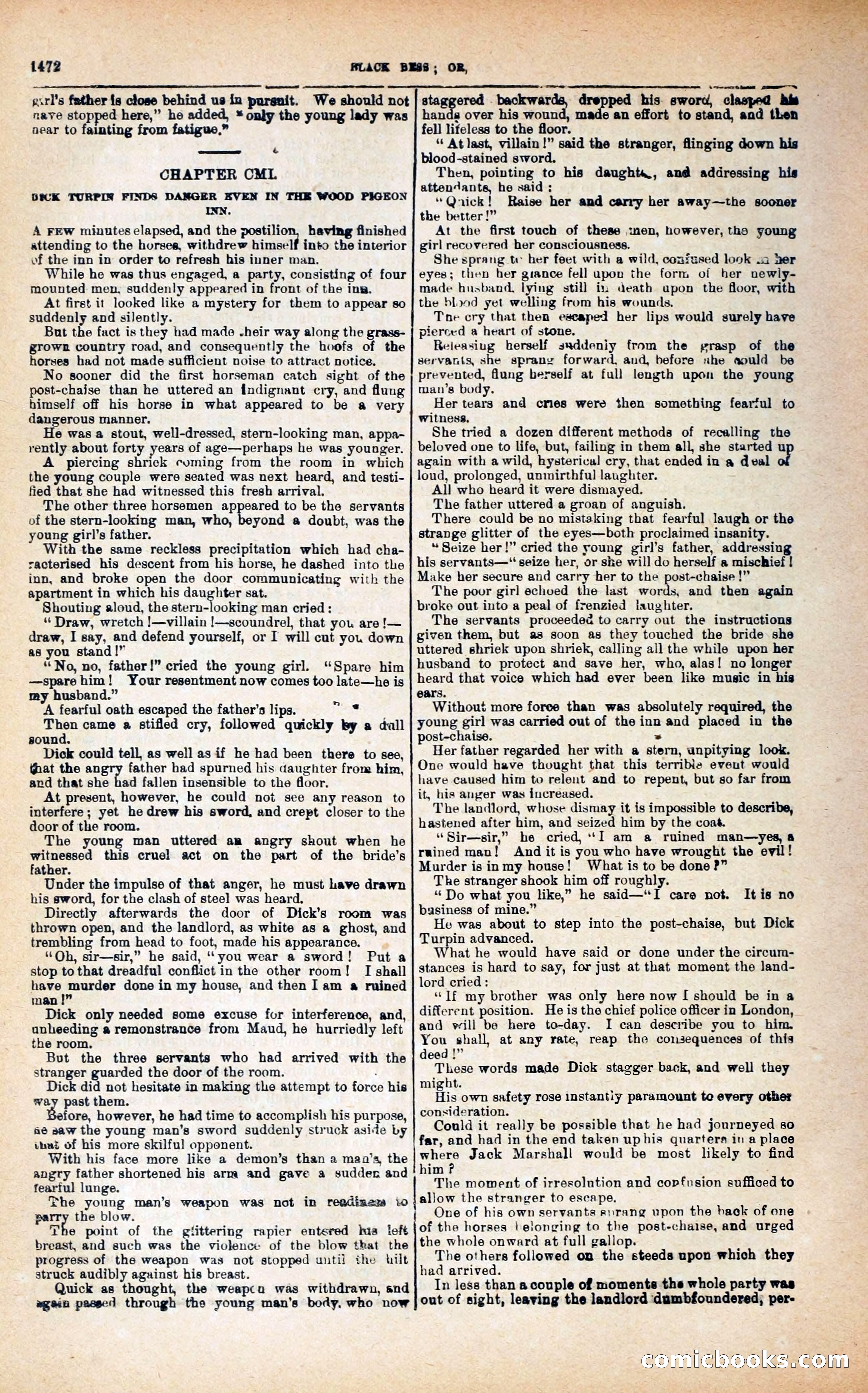 Black Bess; or, the Knight of the Road — page 100: Penny Dreadfuls, 1866