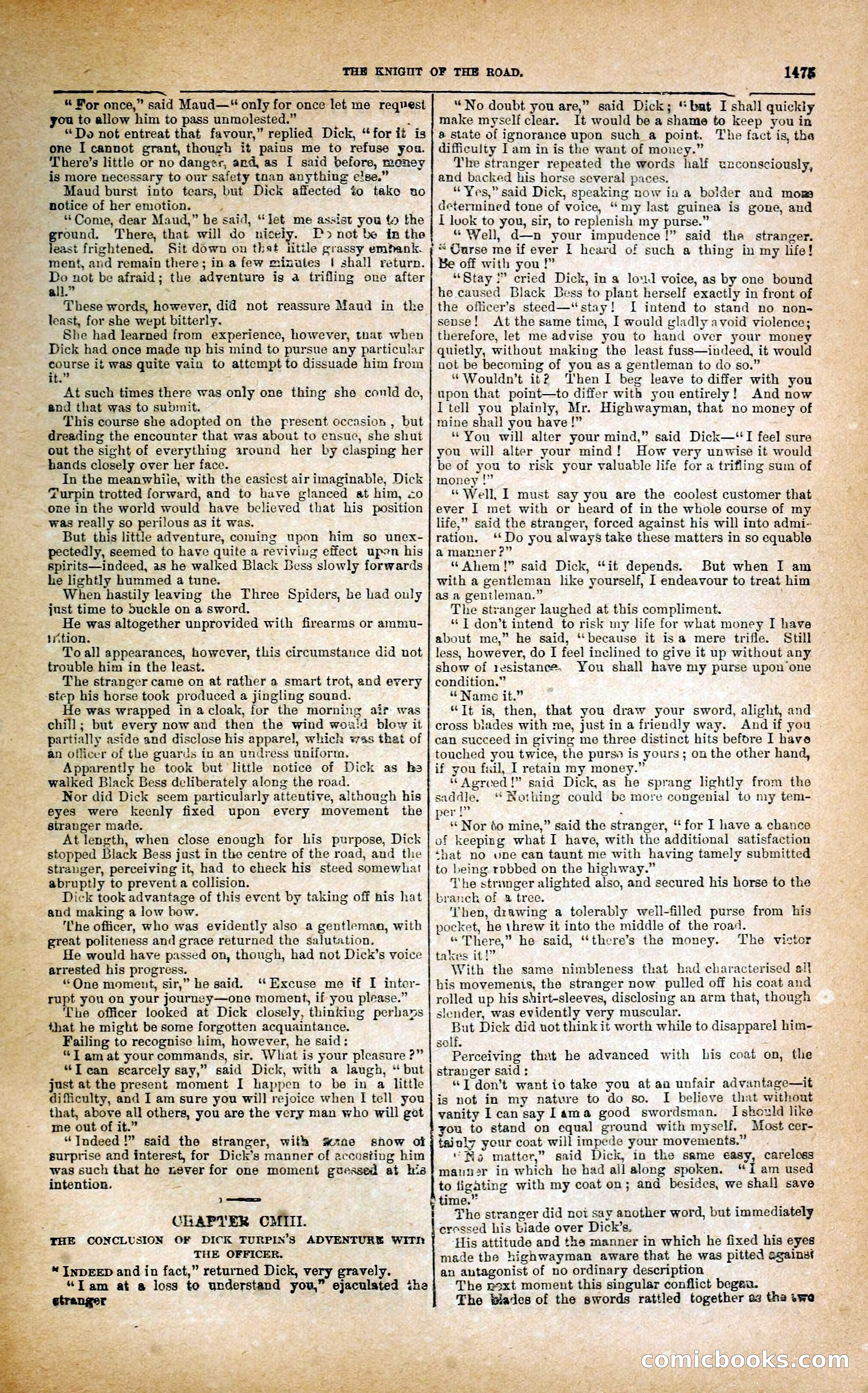 Black Bess; or, the Knight of the Road — page 103: Penny Dreadfuls, 1866
