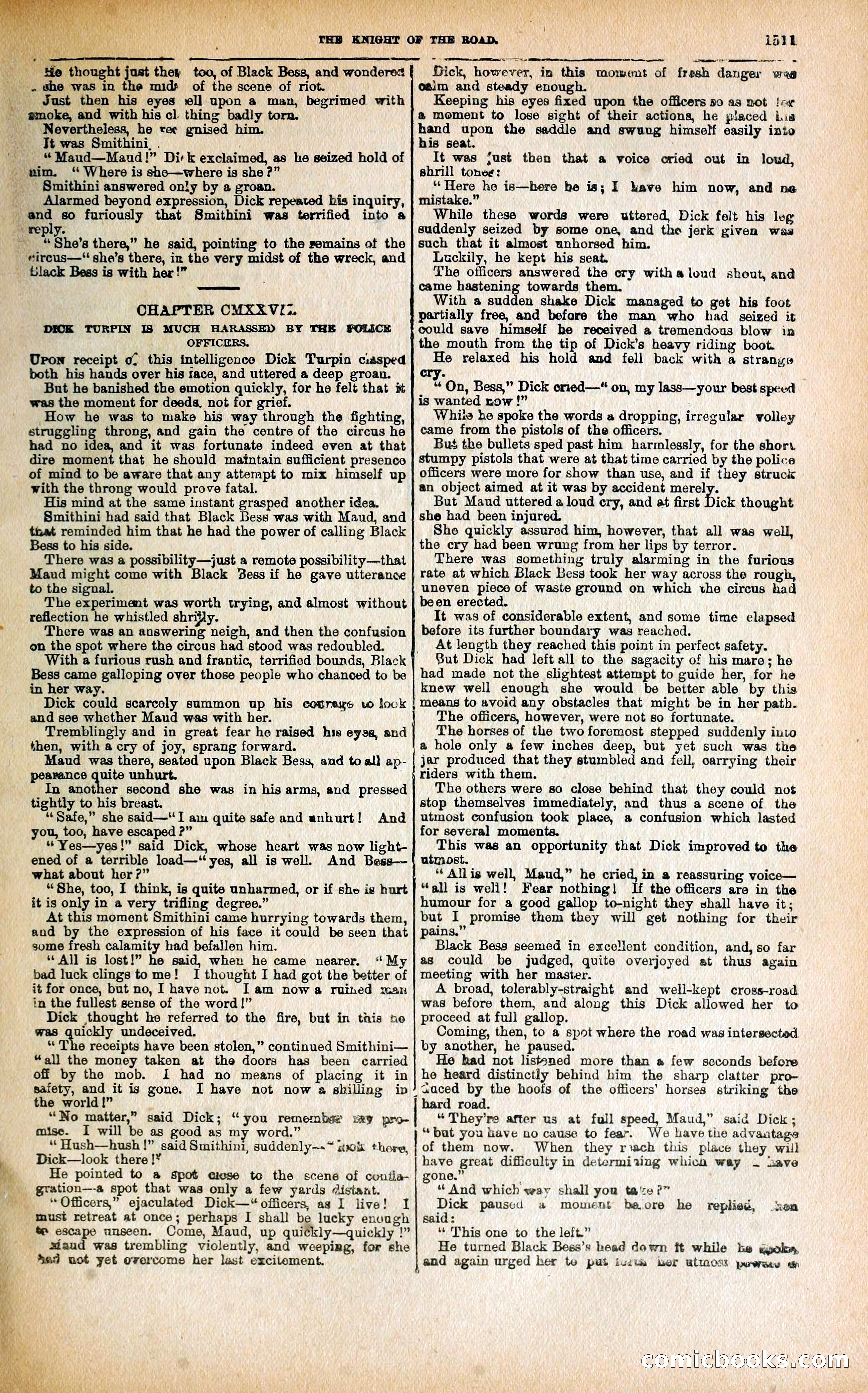 Black Bess; or, the Knight of the Road — page 139: Penny Dreadfuls, 1866