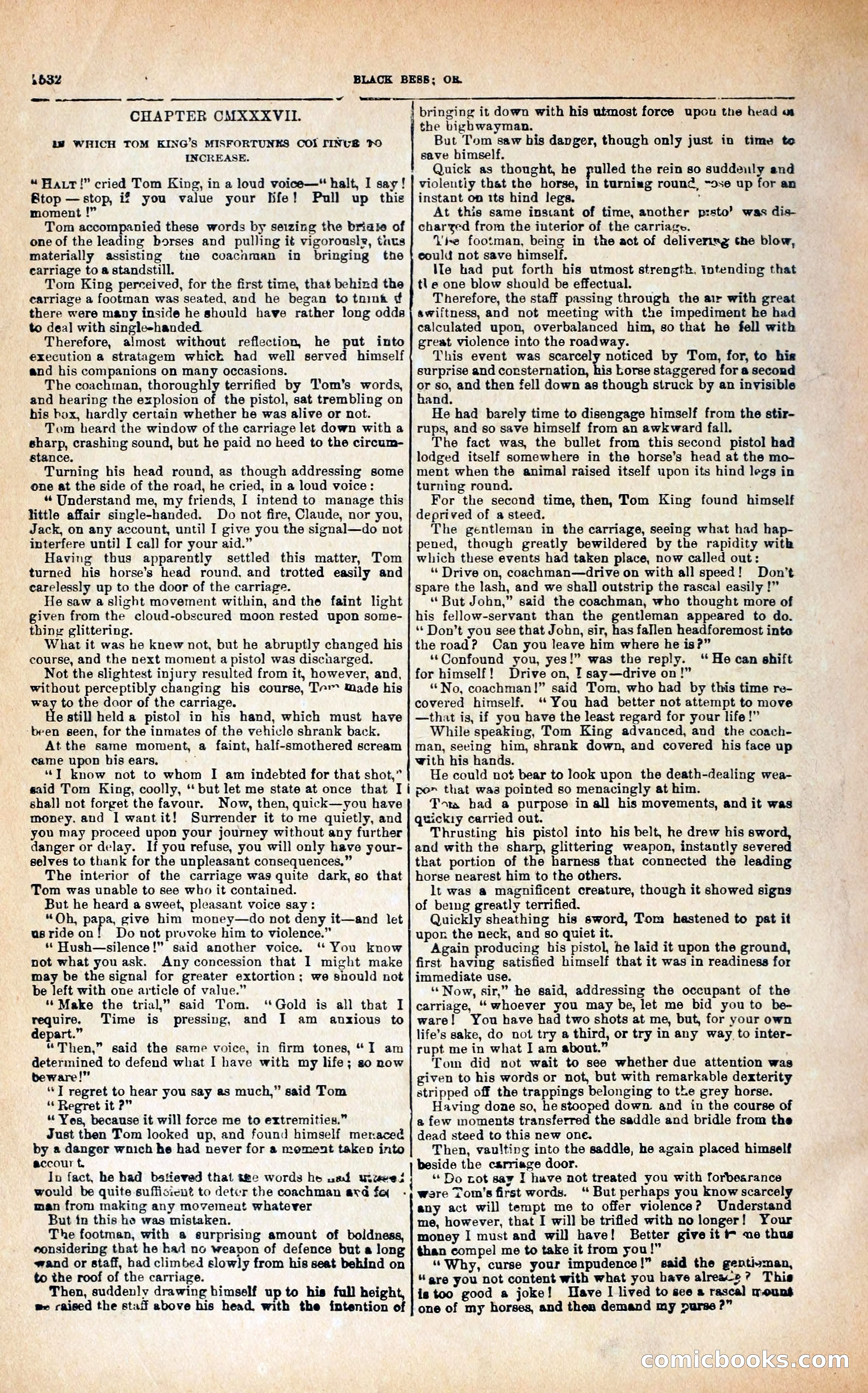 Black Bess; or, the Knight of the Road — page 160: Penny Dreadfuls, 1866