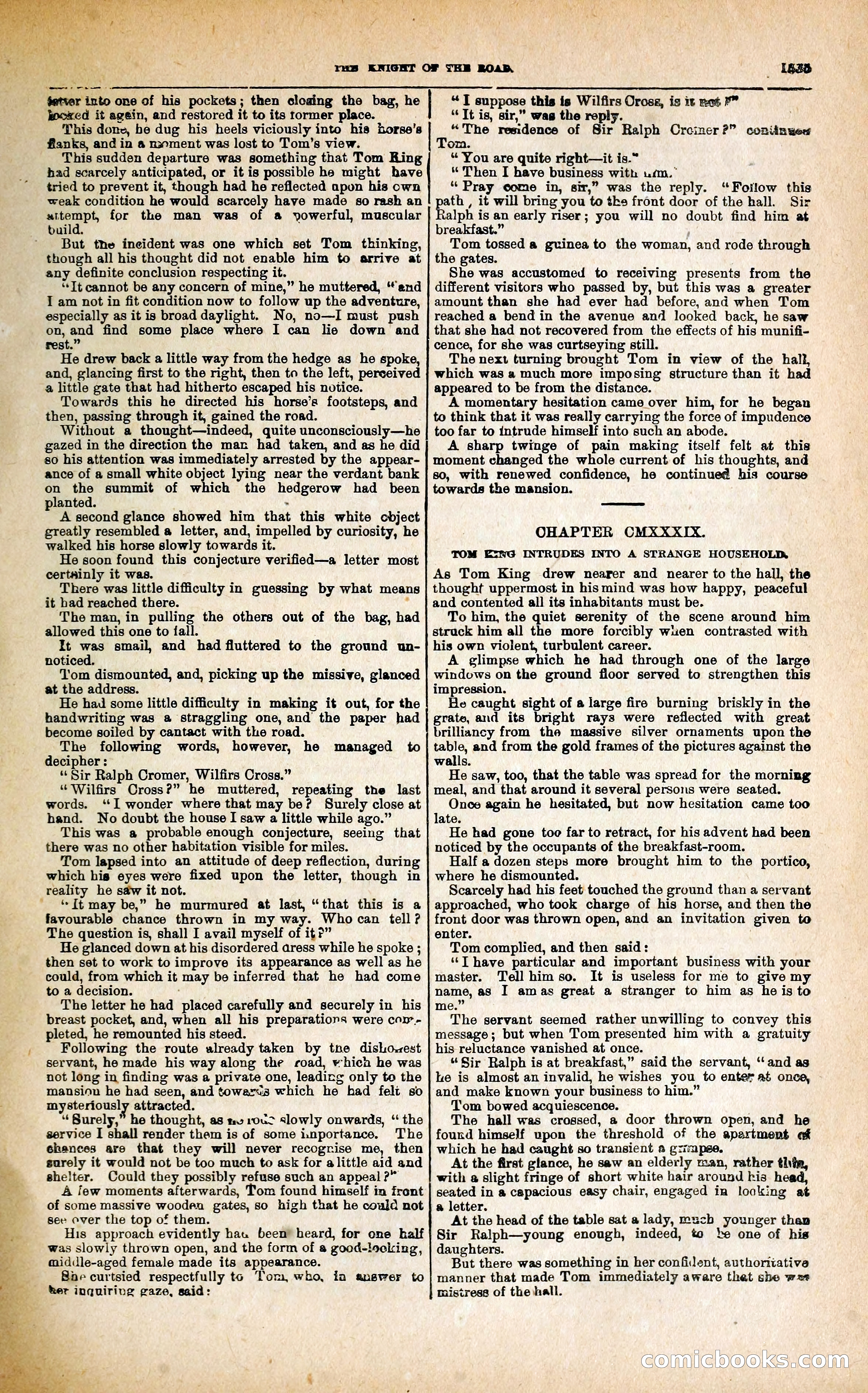 Black Bess; or, the Knight of the Road — page 163: Penny Dreadfuls, 1866