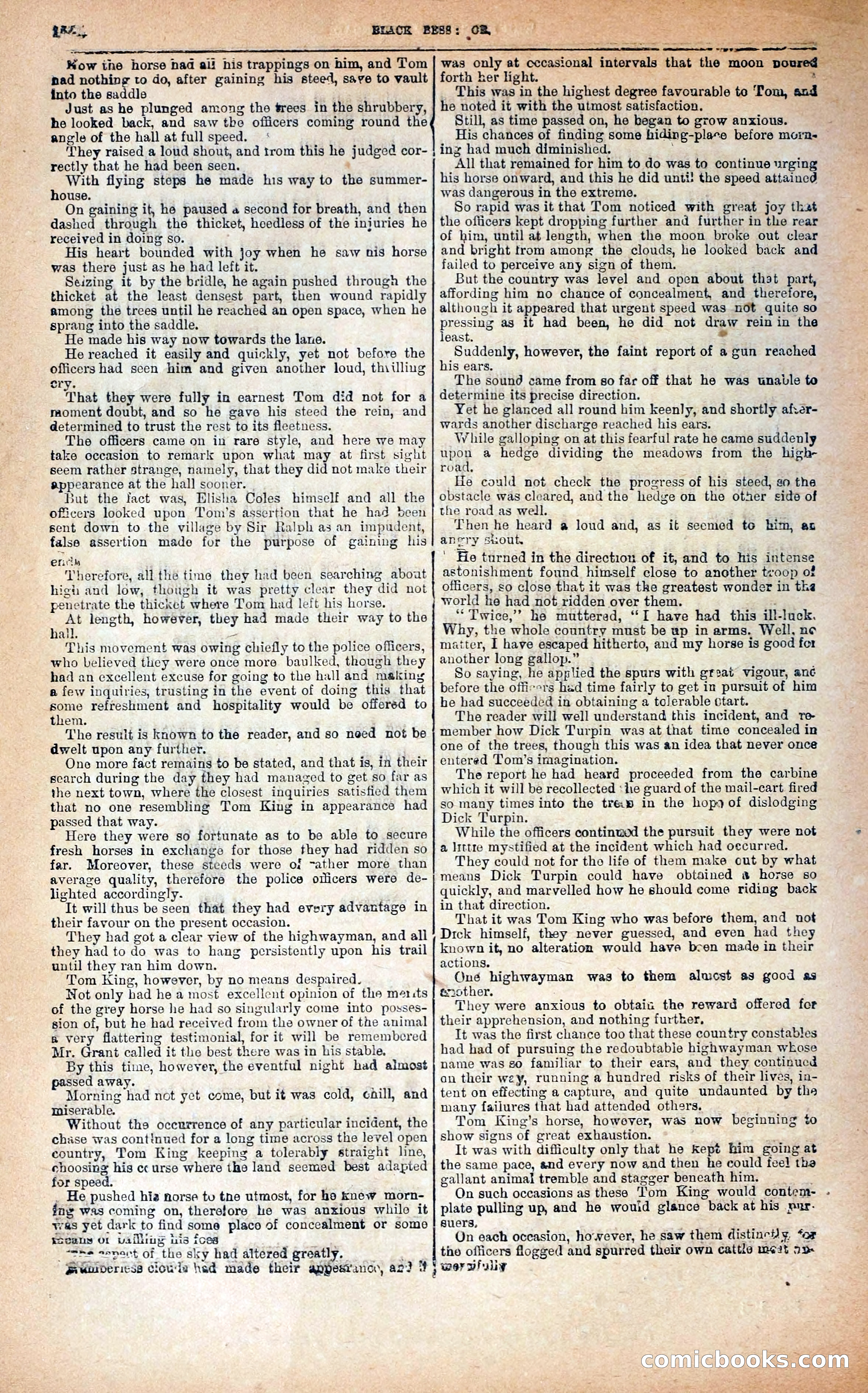 Black Bess; or, the Knight of the Road — page 182: Penny Dreadfuls, 1866