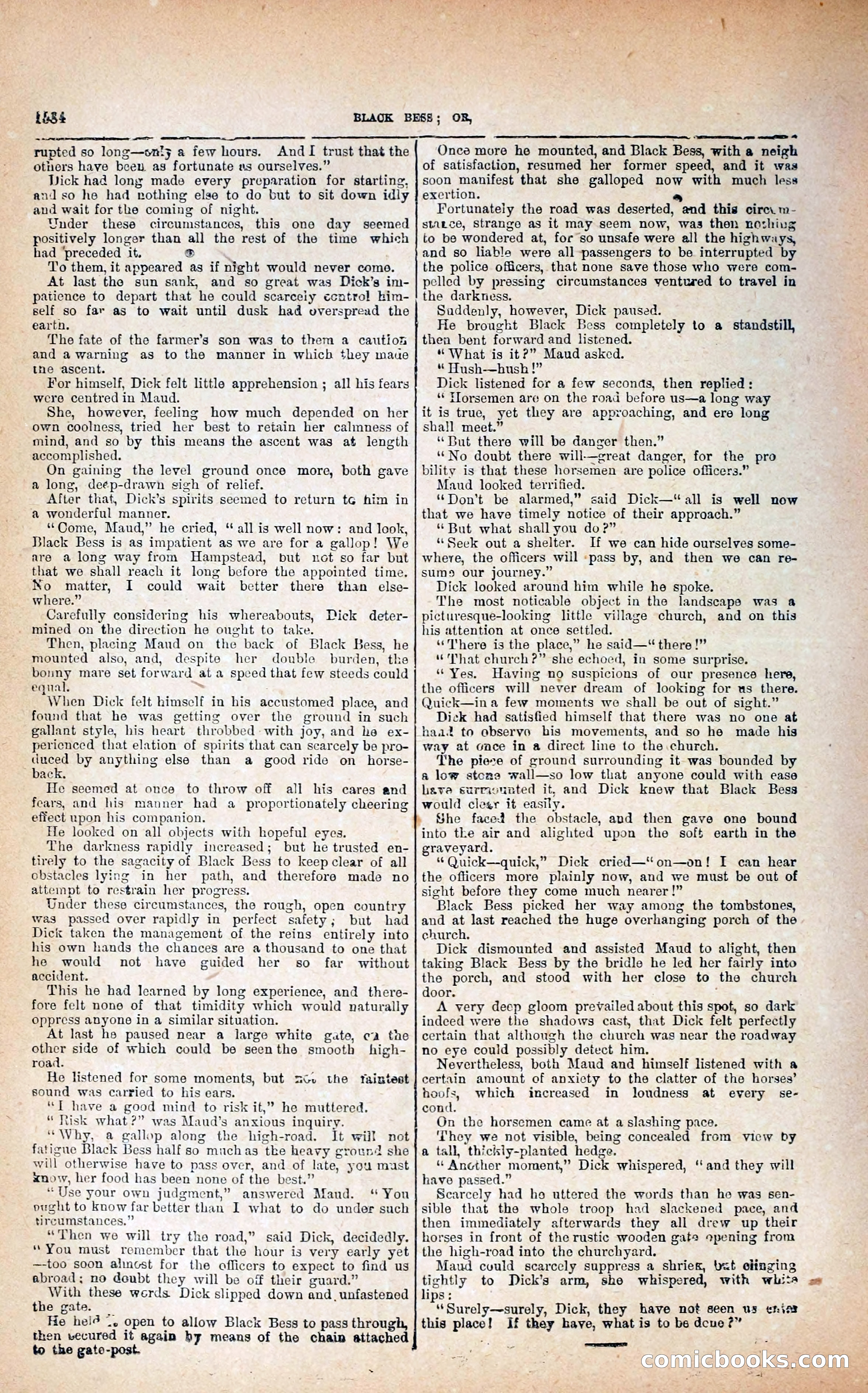 Black Bess; or, the Knight of the Road — page 212: Penny Dreadfuls, 1866