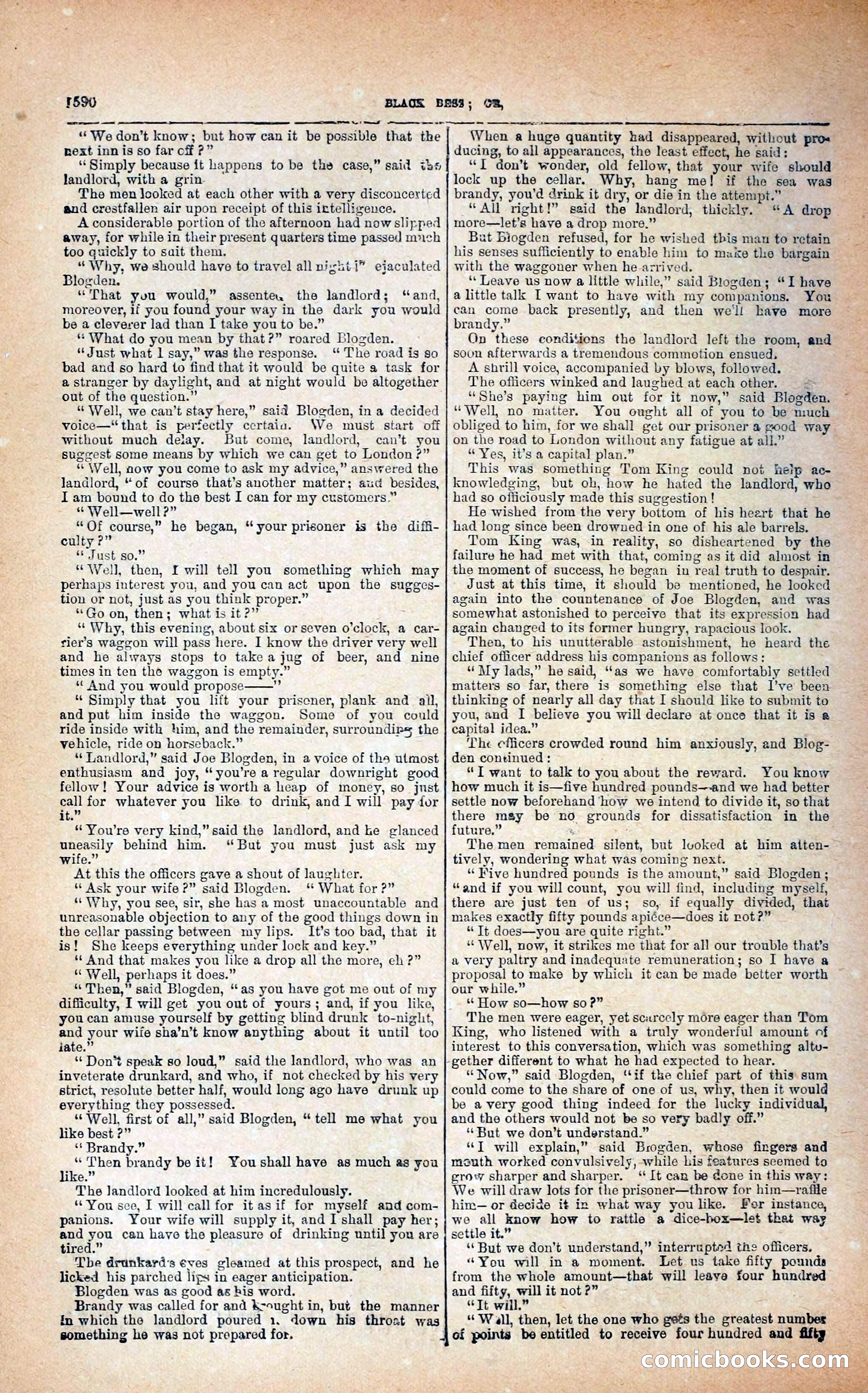 Black Bess; or, the Knight of the Road — page 218: Penny Dreadfuls, 1866