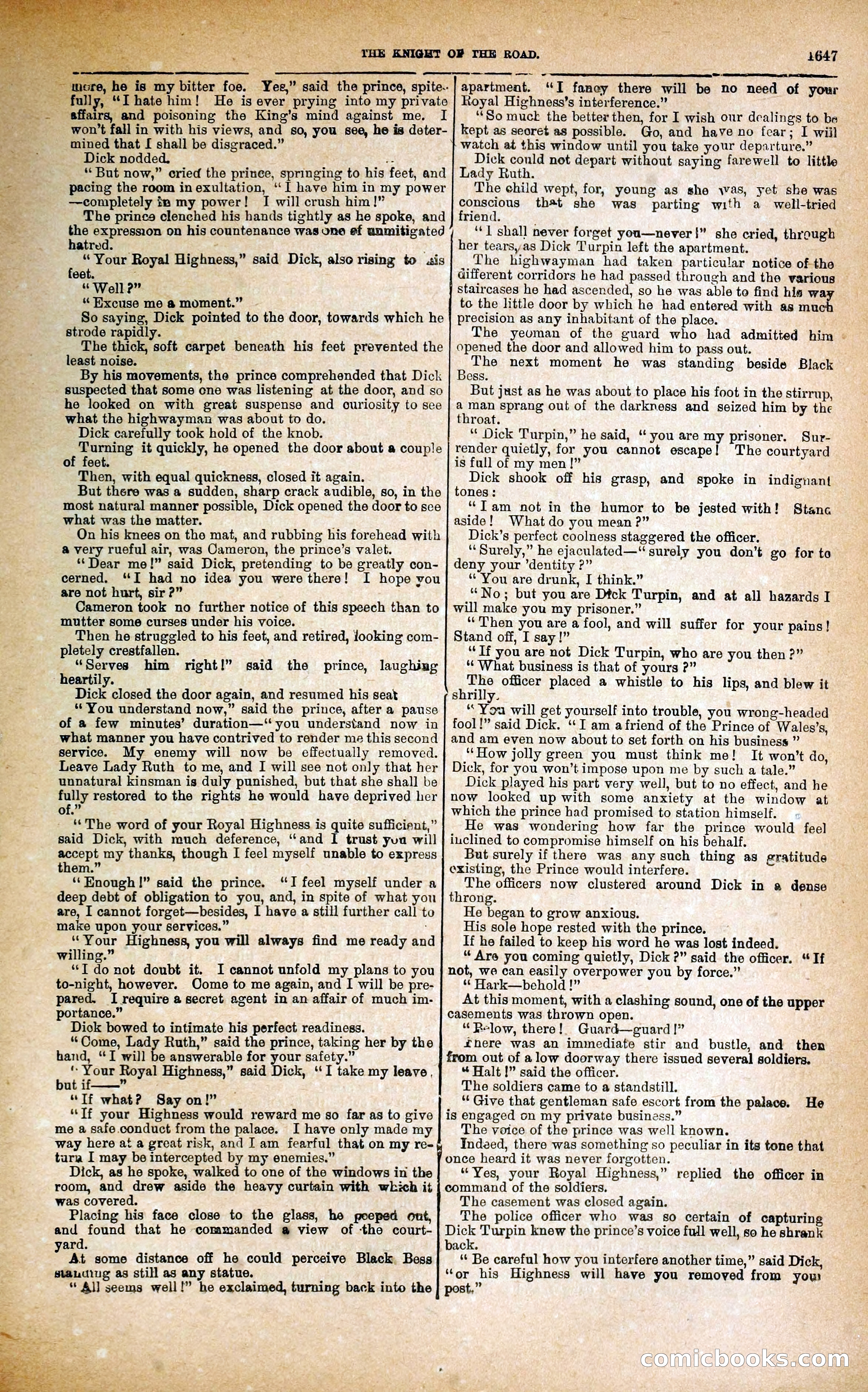 Black Bess; or, the Knight of the Road — page 275: Penny Dreadfuls, 1866