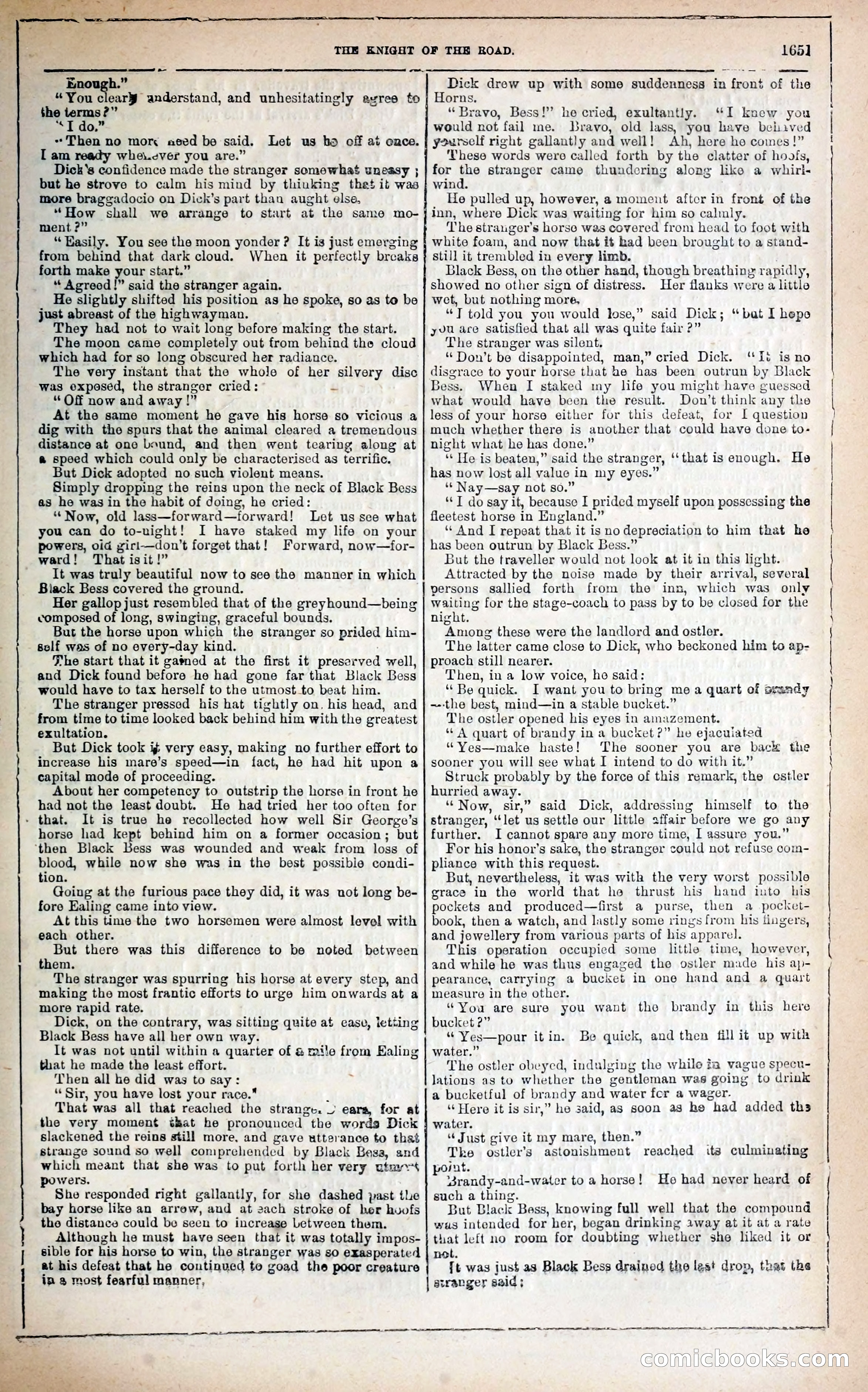 Black Bess; or, the Knight of the Road — page 279: Penny Dreadfuls, 1866