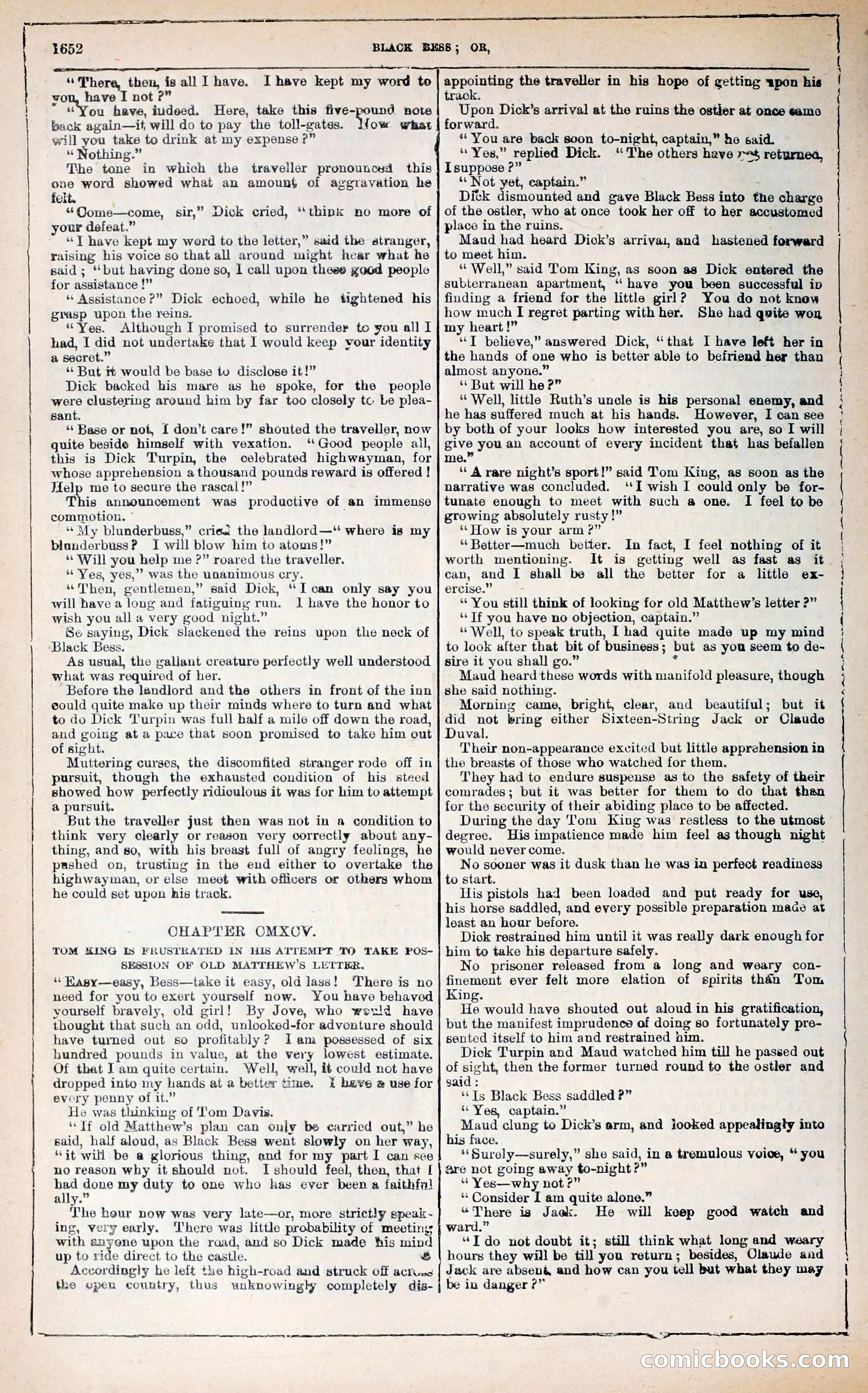 Black Bess; or, the Knight of the Road — page 280: Penny Dreadfuls, 1866