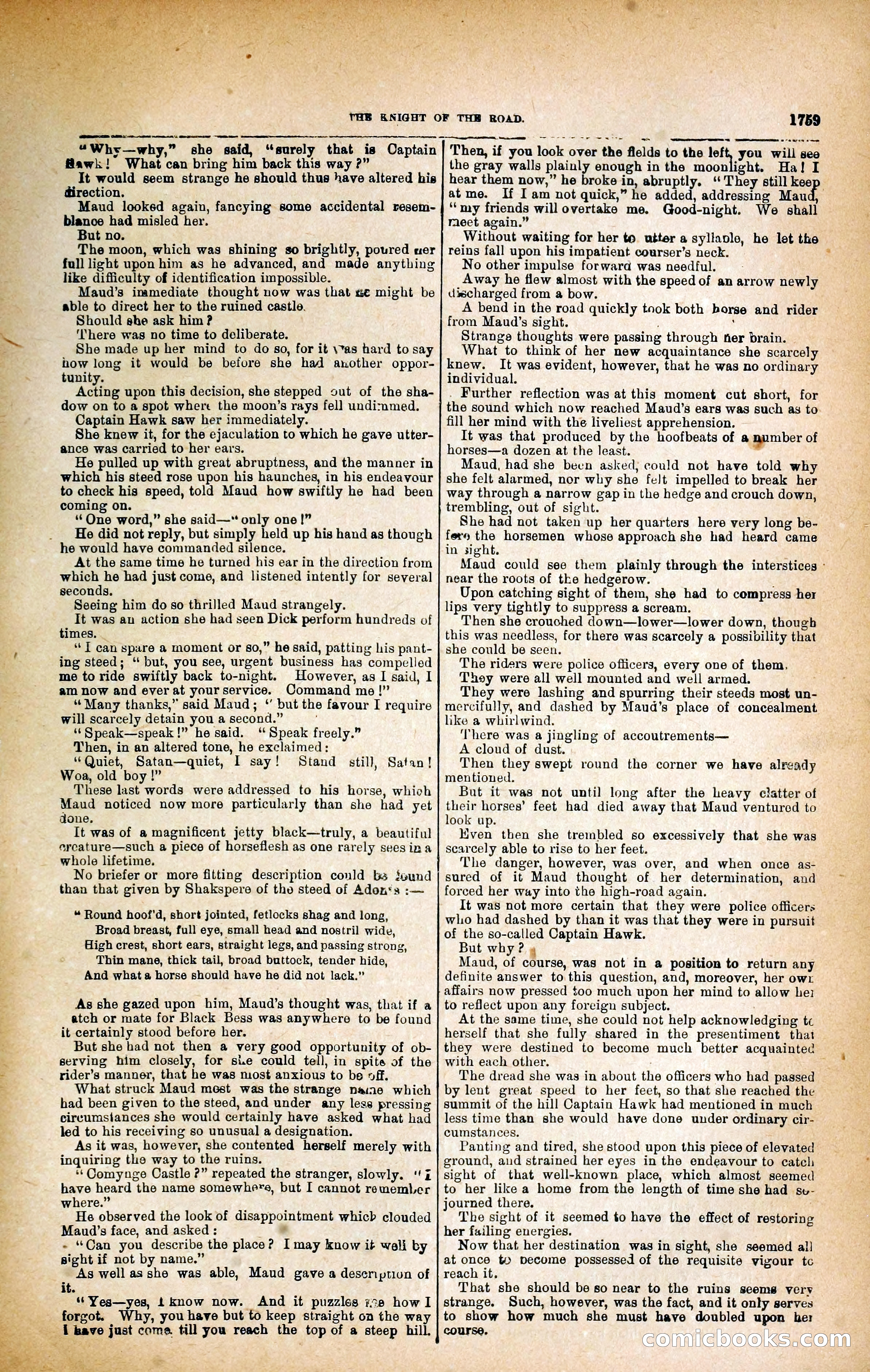 Black Bess; or, the Knight of the Road — page 387: Penny Dreadfuls, 1866