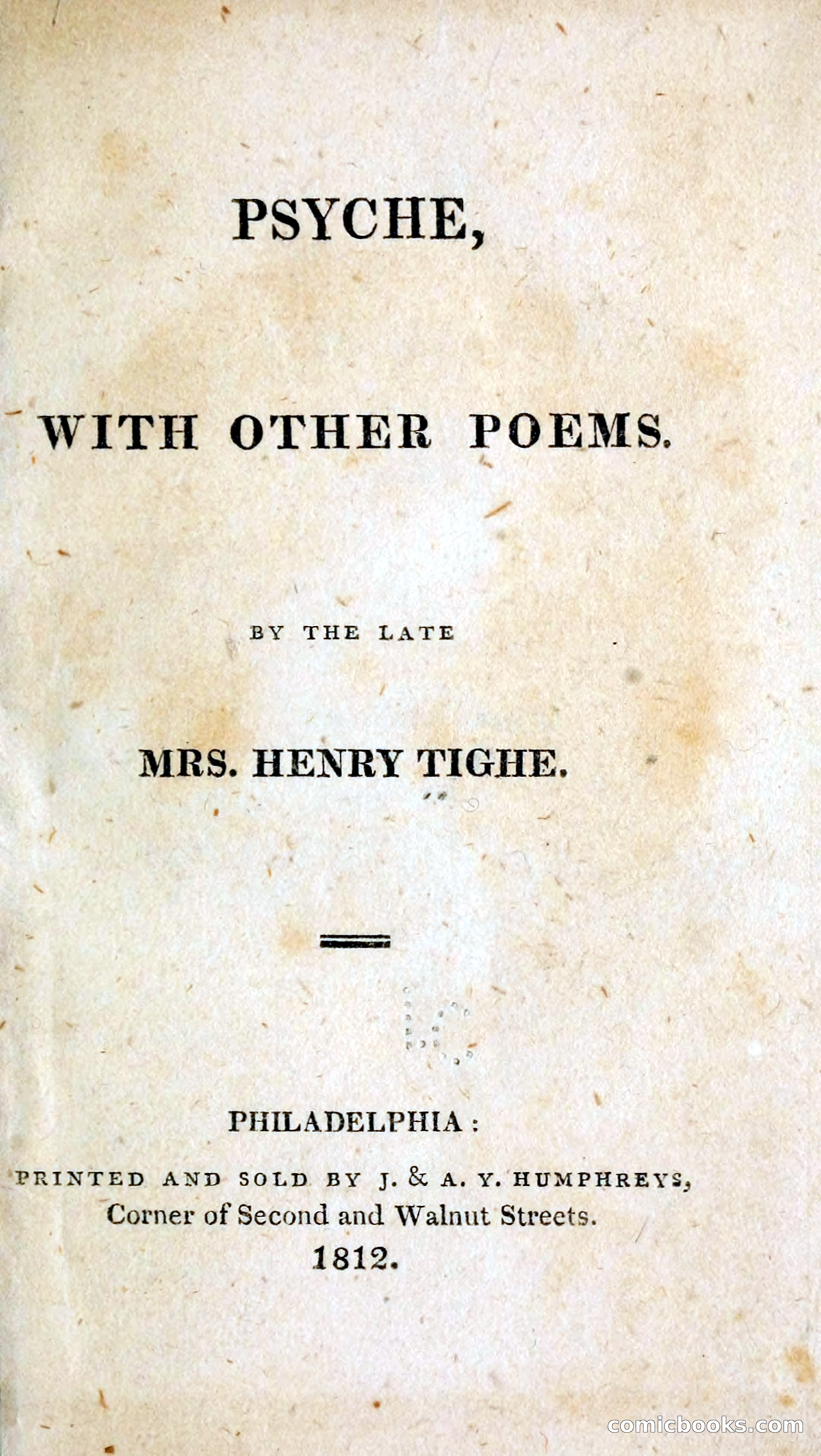 Psyche, and other poems — page 9: Penny Dreadfuls, 1812