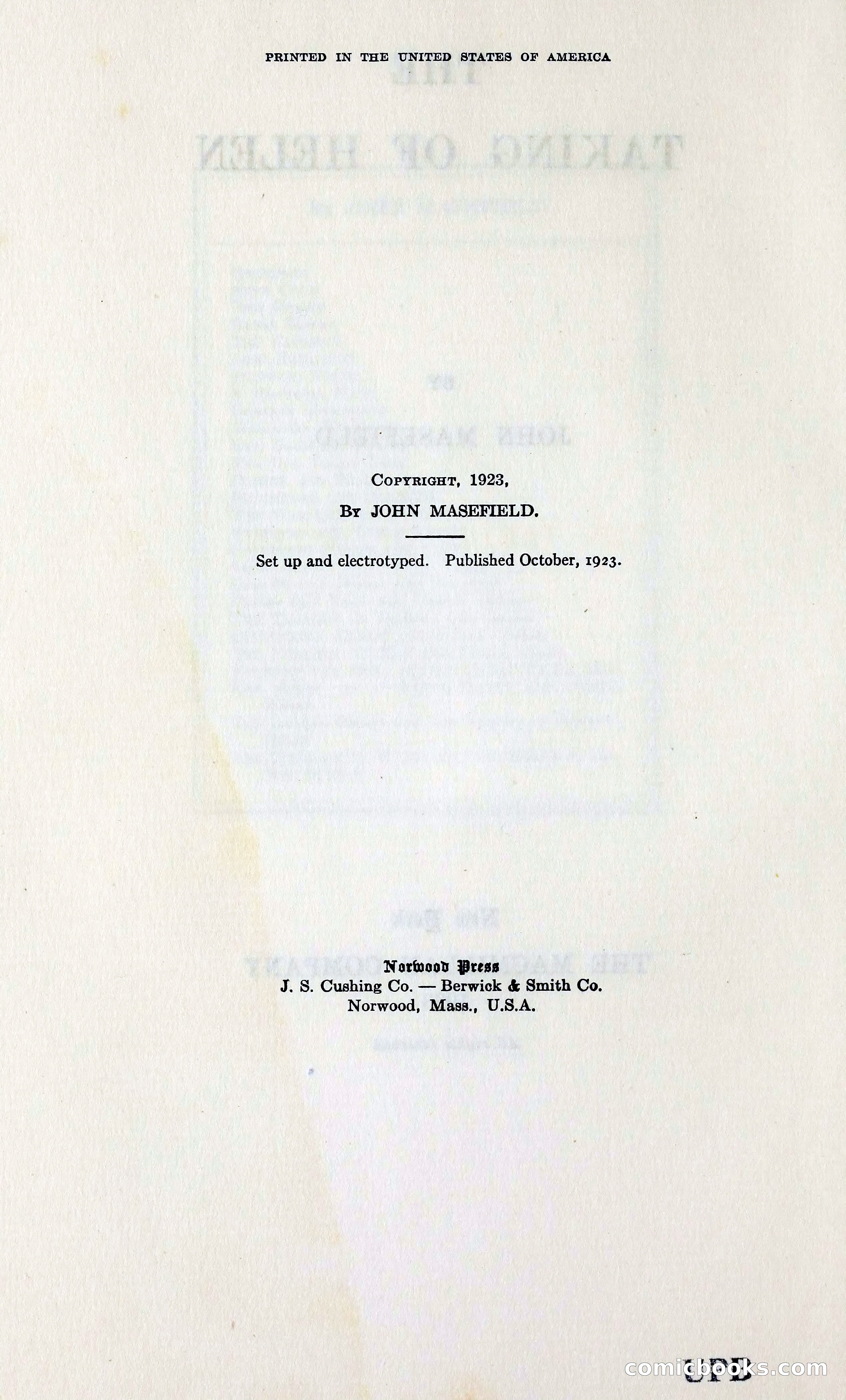 The Taking of Helen by John Masefield — page 10 of 116