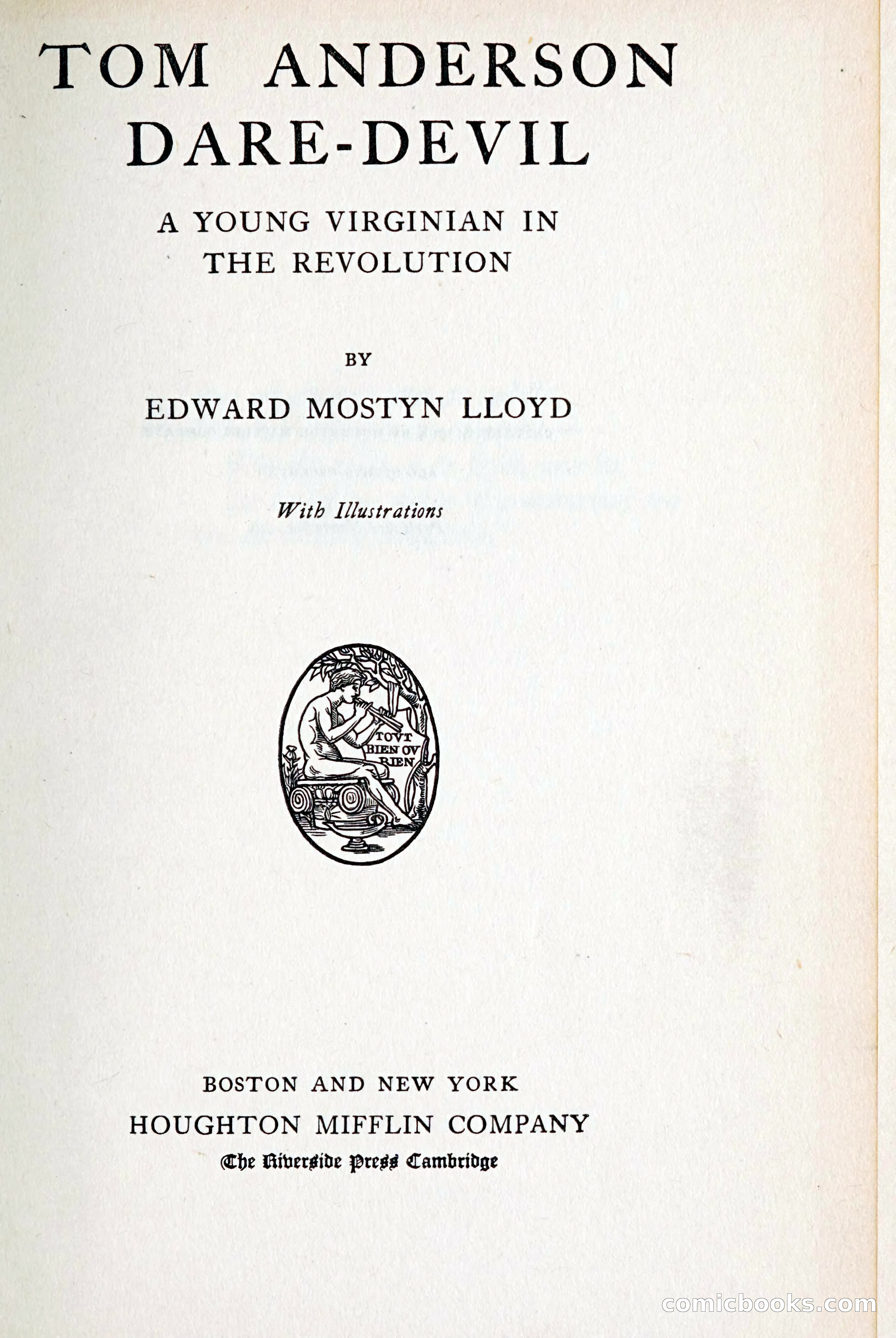 Tom Anderson, Dare-Devil: A Young Virginian in the Revolution — page 9: Penny Dreadfuls, 1916