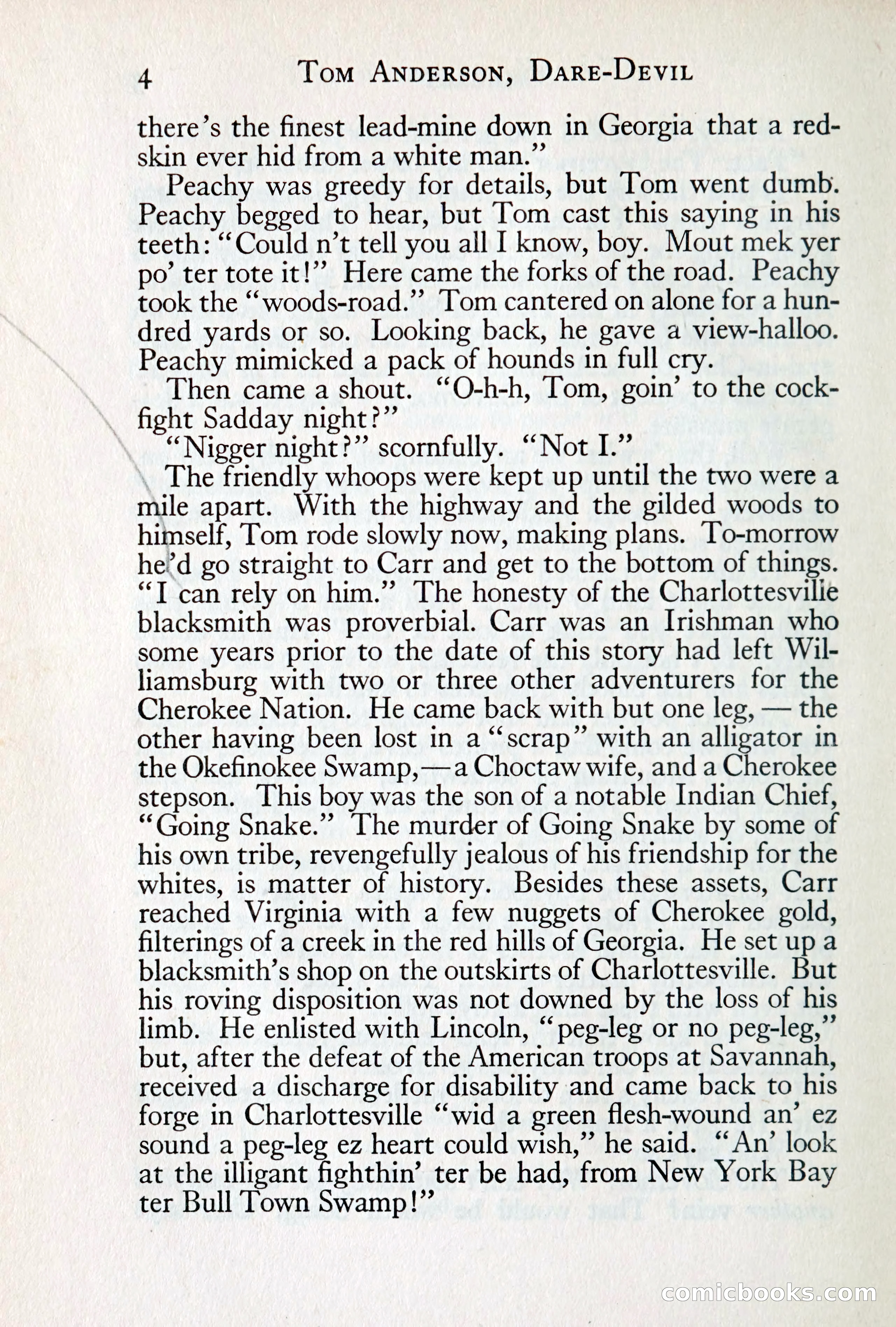 Tom Anderson, Dare-Devil: A Young Virginian in the Revolution — page 20: Penny Dreadfuls, 1916
