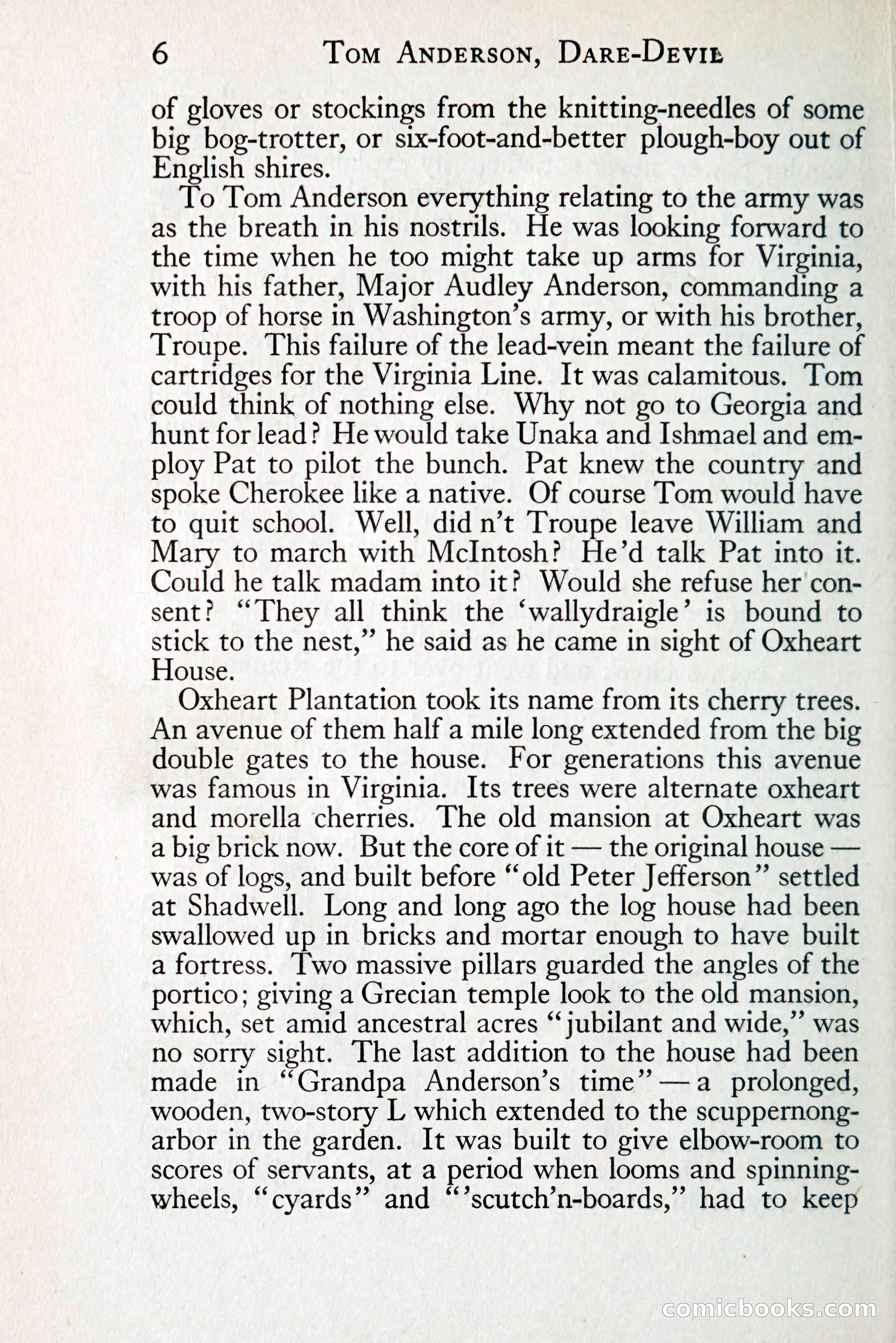Tom Anderson, Dare-Devil: A Young Virginian in the Revolution — page 22: Penny Dreadfuls, 1916