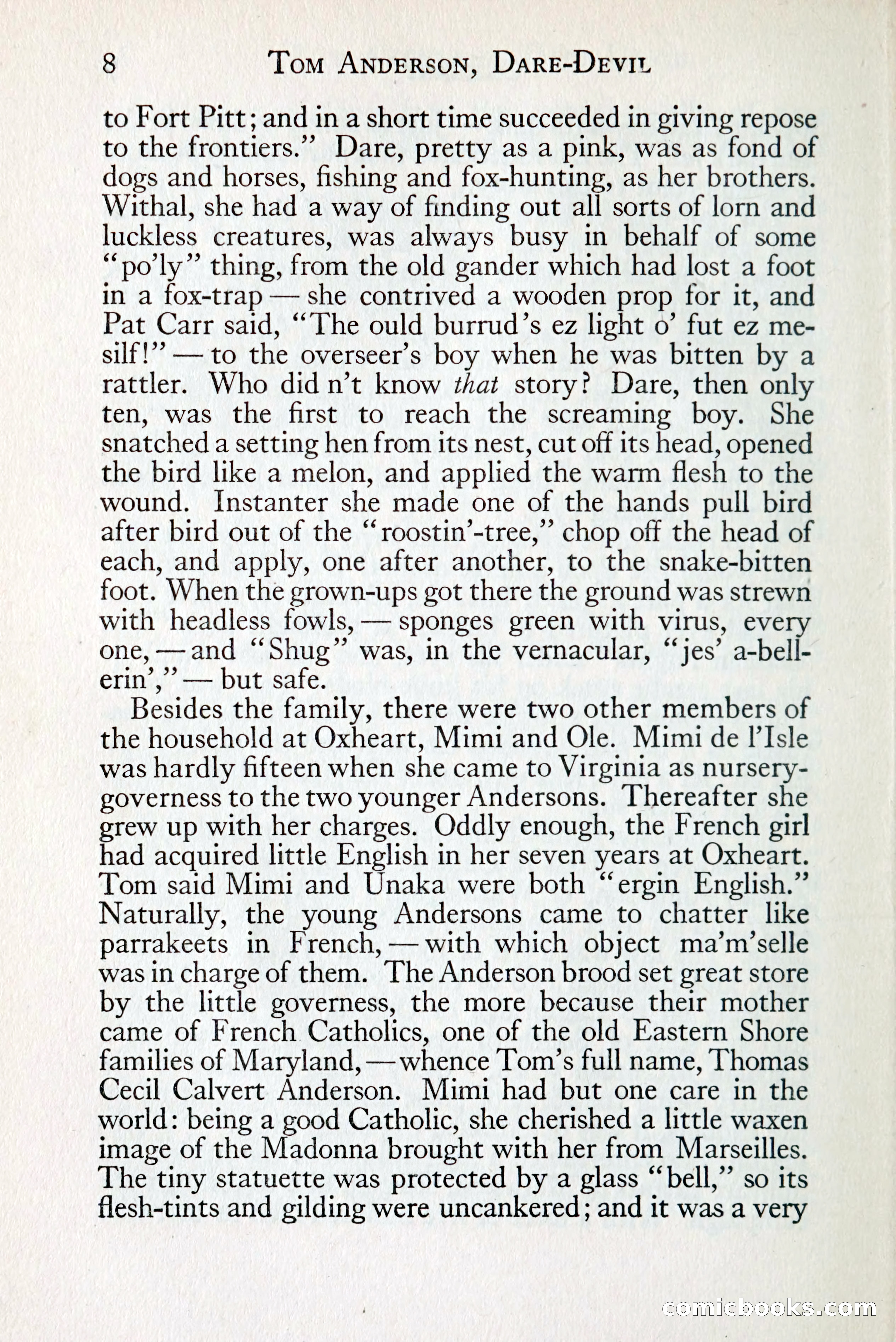 Tom Anderson, Dare-Devil: A Young Virginian in the Revolution — page 24: Penny Dreadfuls, 1916