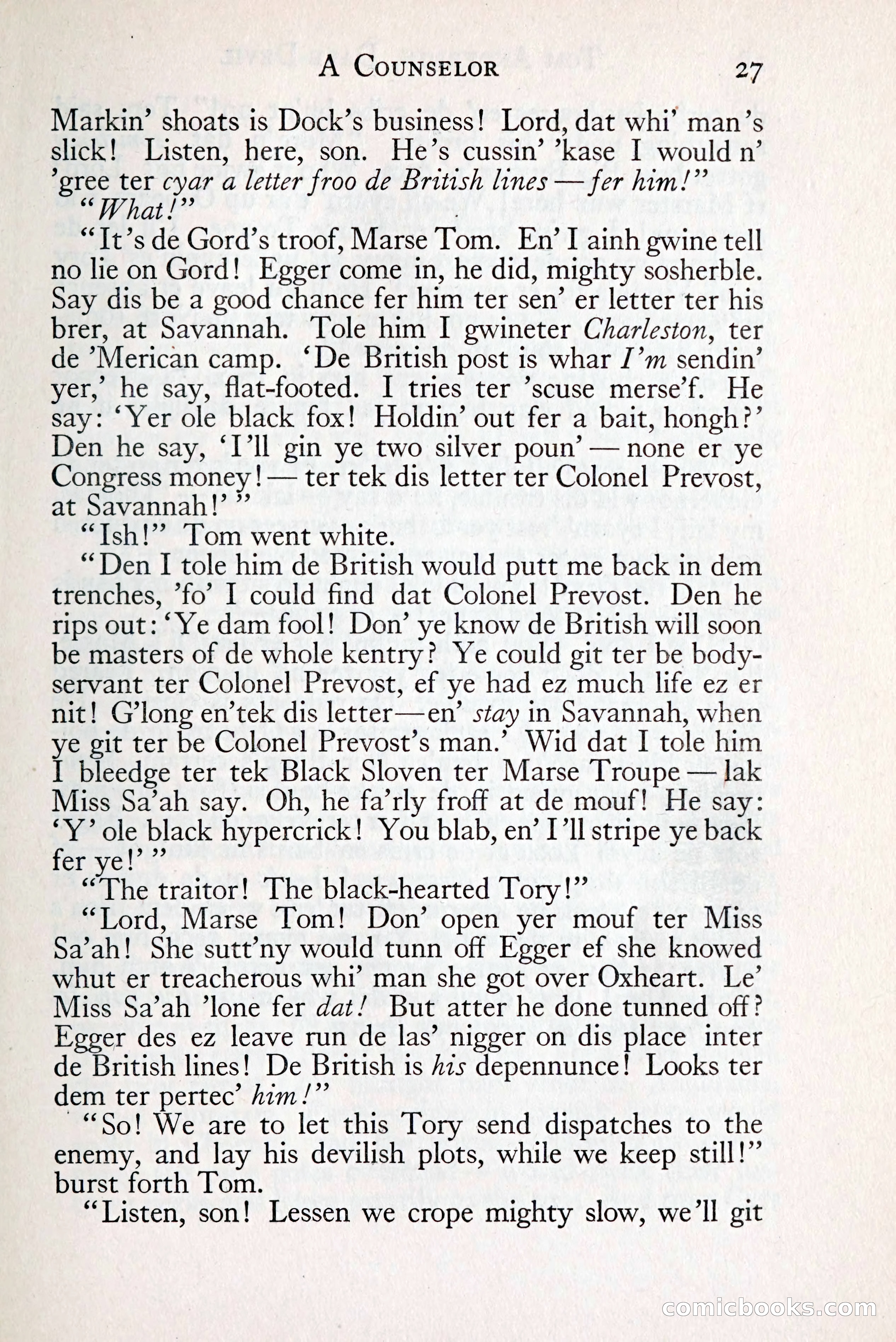 Tom Anderson, Dare-Devil: A Young Virginian in the Revolution — page 43: Penny Dreadfuls, 1916