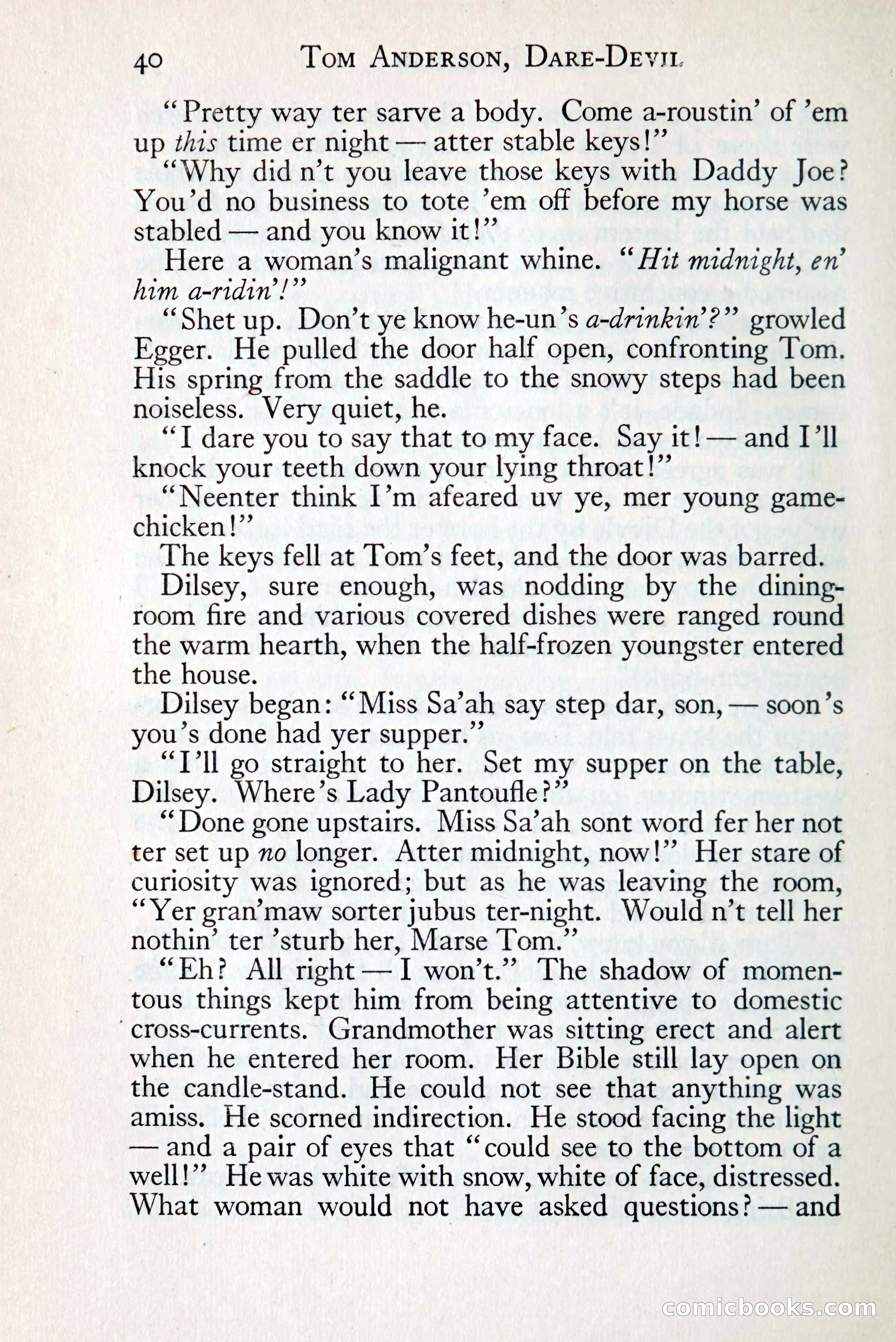 Tom Anderson, Dare-Devil: A Young Virginian in the Revolution — page 56: Penny Dreadfuls, 1916