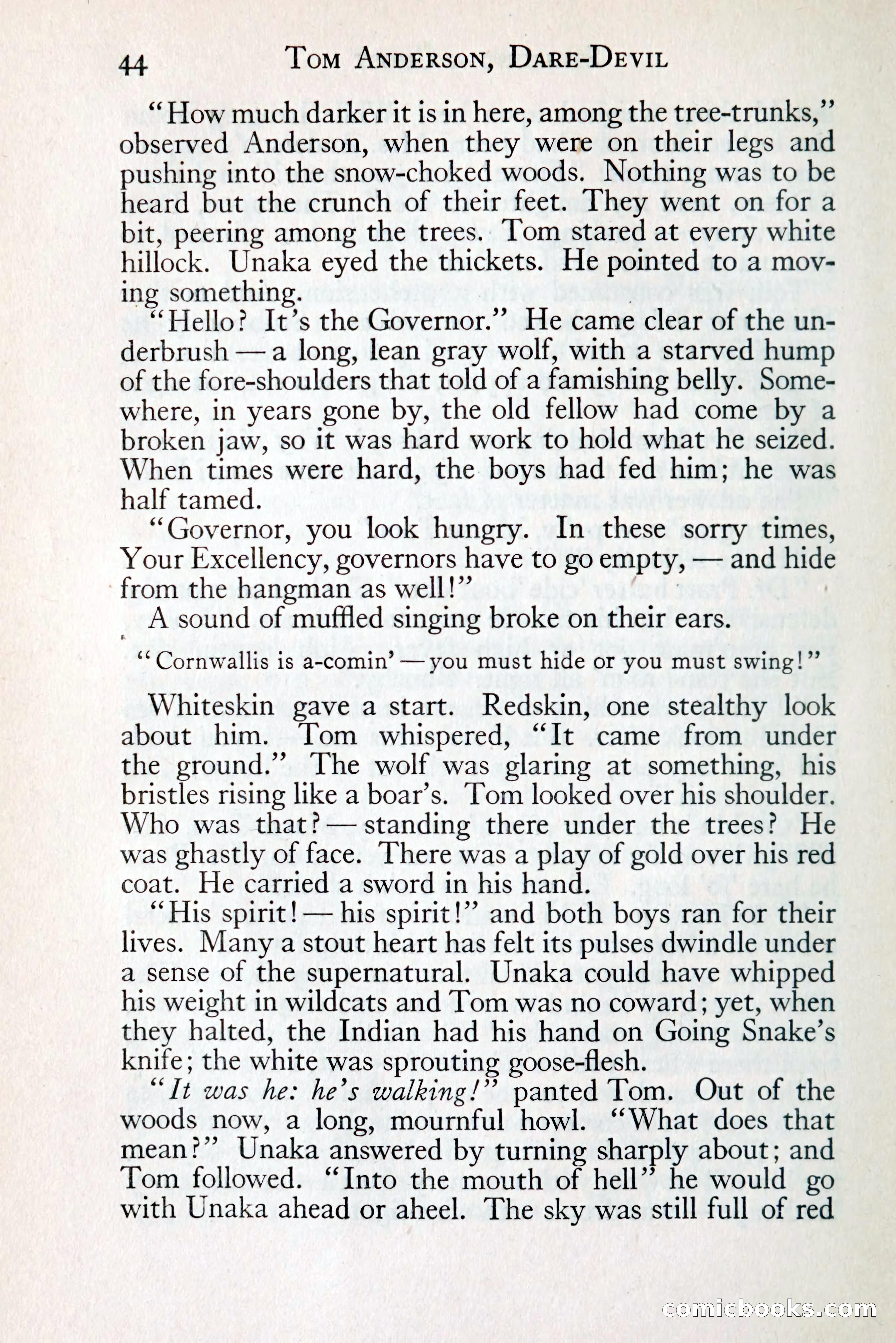 Tom Anderson, Dare-Devil: A Young Virginian in the Revolution — page 60: Penny Dreadfuls, 1916