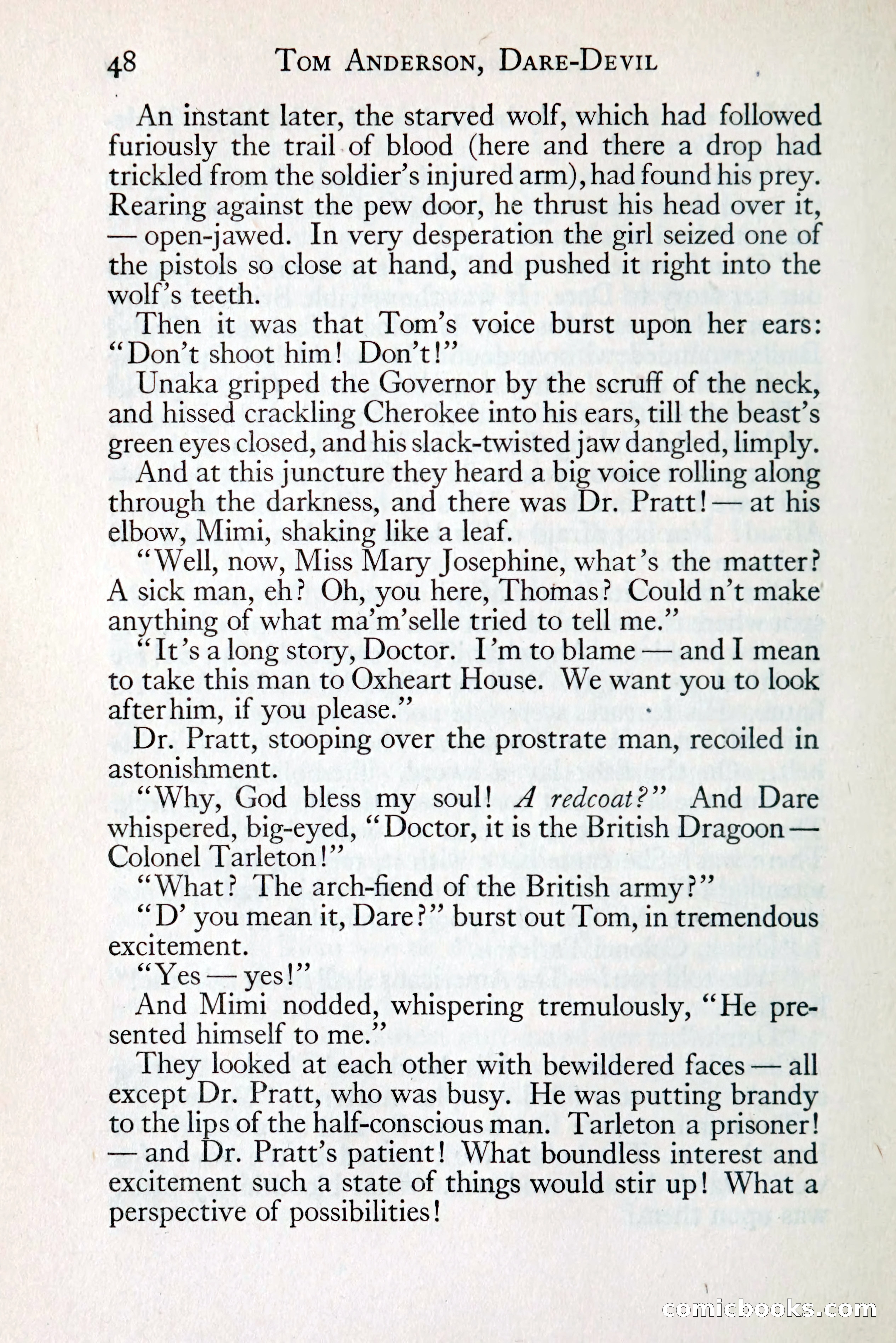 Tom Anderson, Dare-Devil: A Young Virginian in the Revolution — page 64: Penny Dreadfuls, 1916