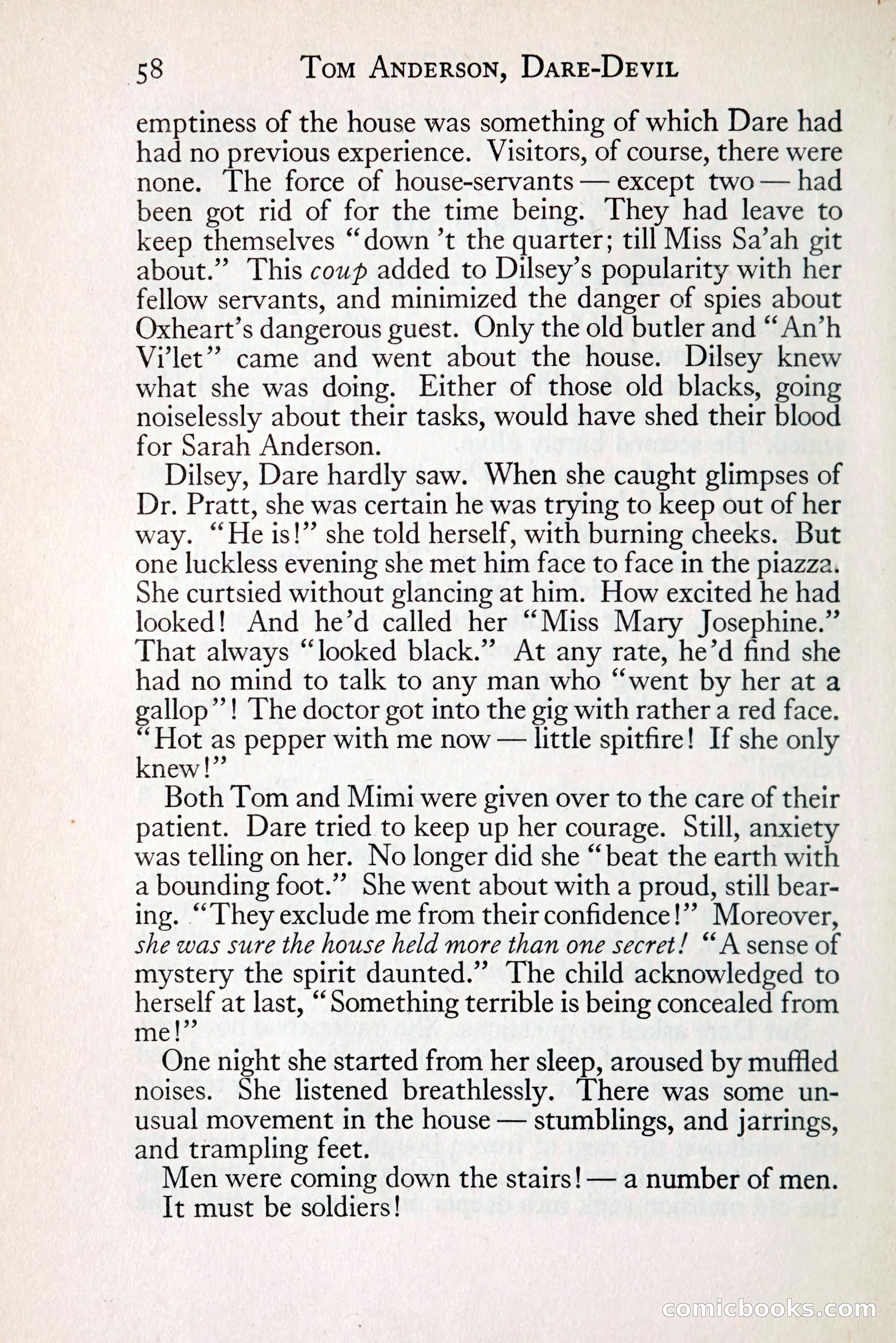 Tom Anderson, Dare-Devil: A Young Virginian in the Revolution — page 74: Penny Dreadfuls, 1916