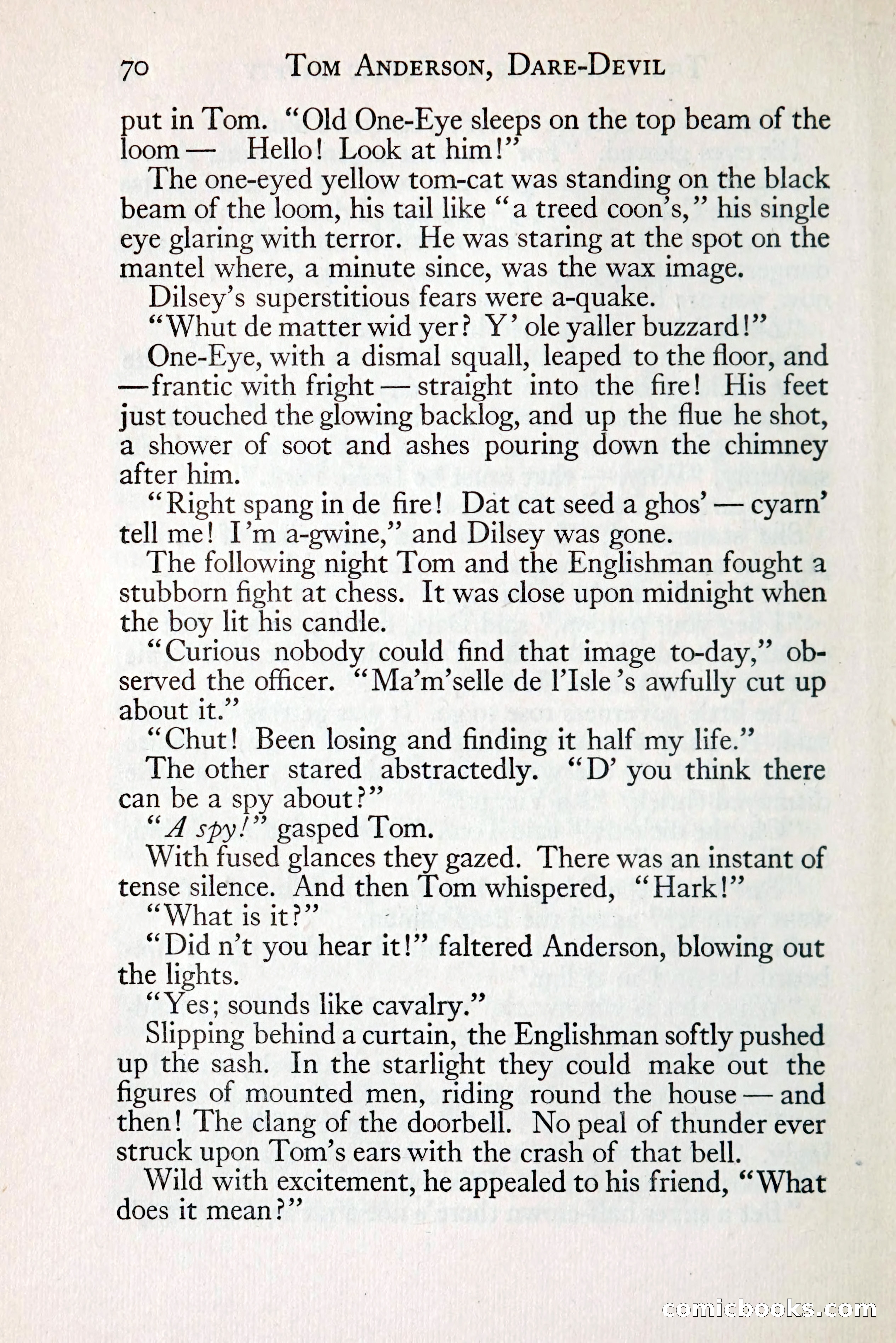 Tom Anderson, Dare-Devil: A Young Virginian in the Revolution — page 86: Penny Dreadfuls, 1916