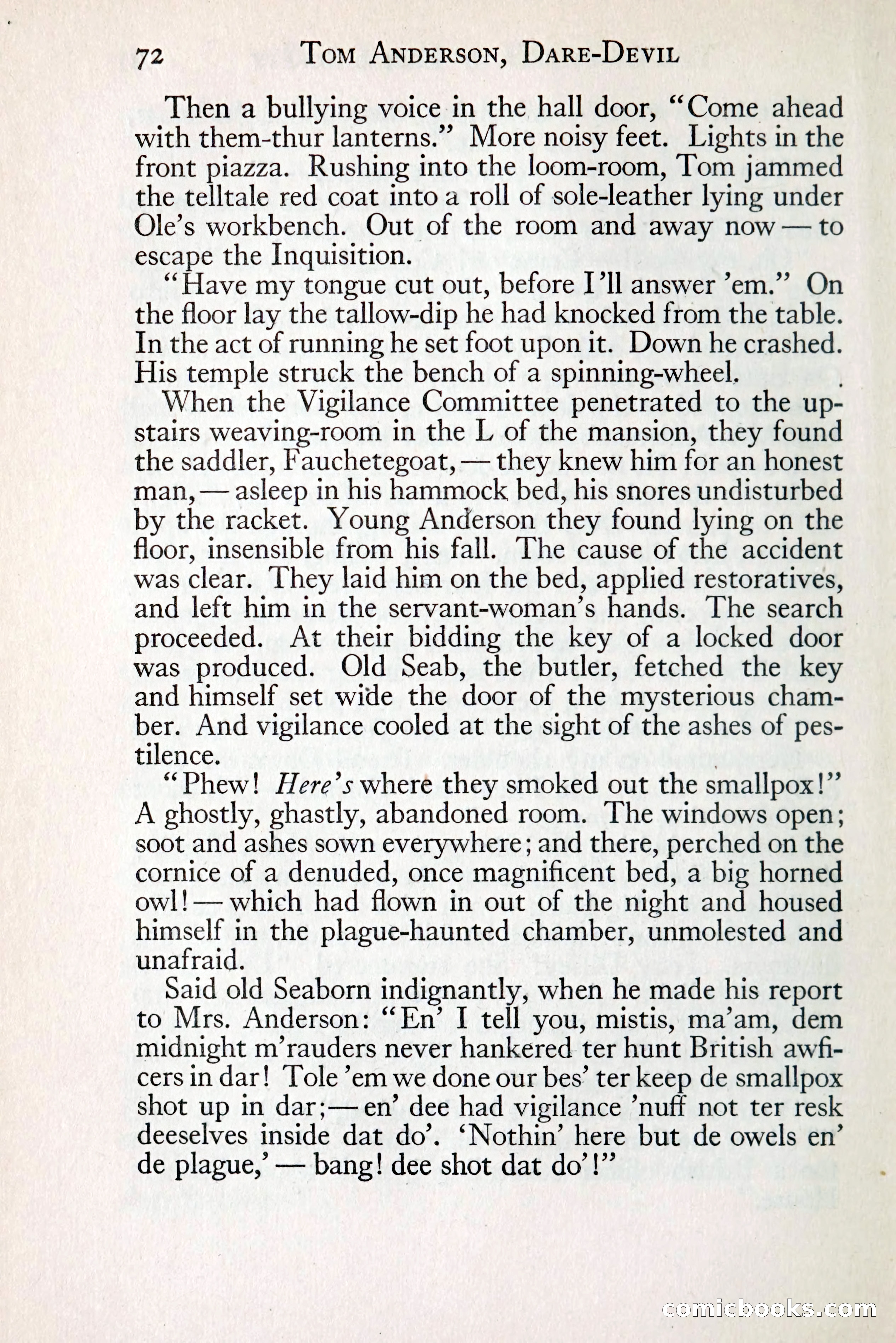 Tom Anderson, Dare-Devil: A Young Virginian in the Revolution — page 88: Penny Dreadfuls, 1916