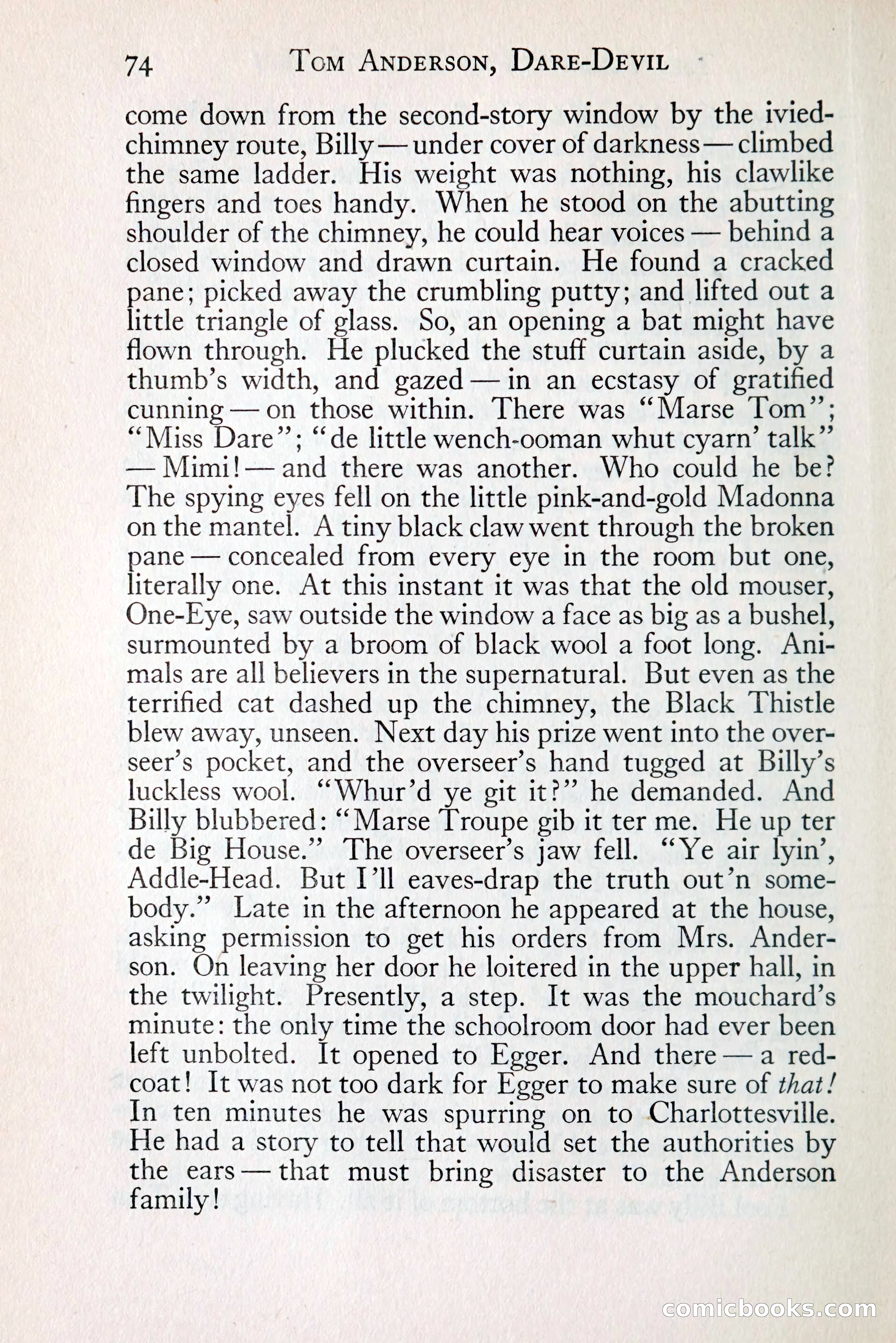 Tom Anderson, Dare-Devil: A Young Virginian in the Revolution — page 90: Penny Dreadfuls, 1916