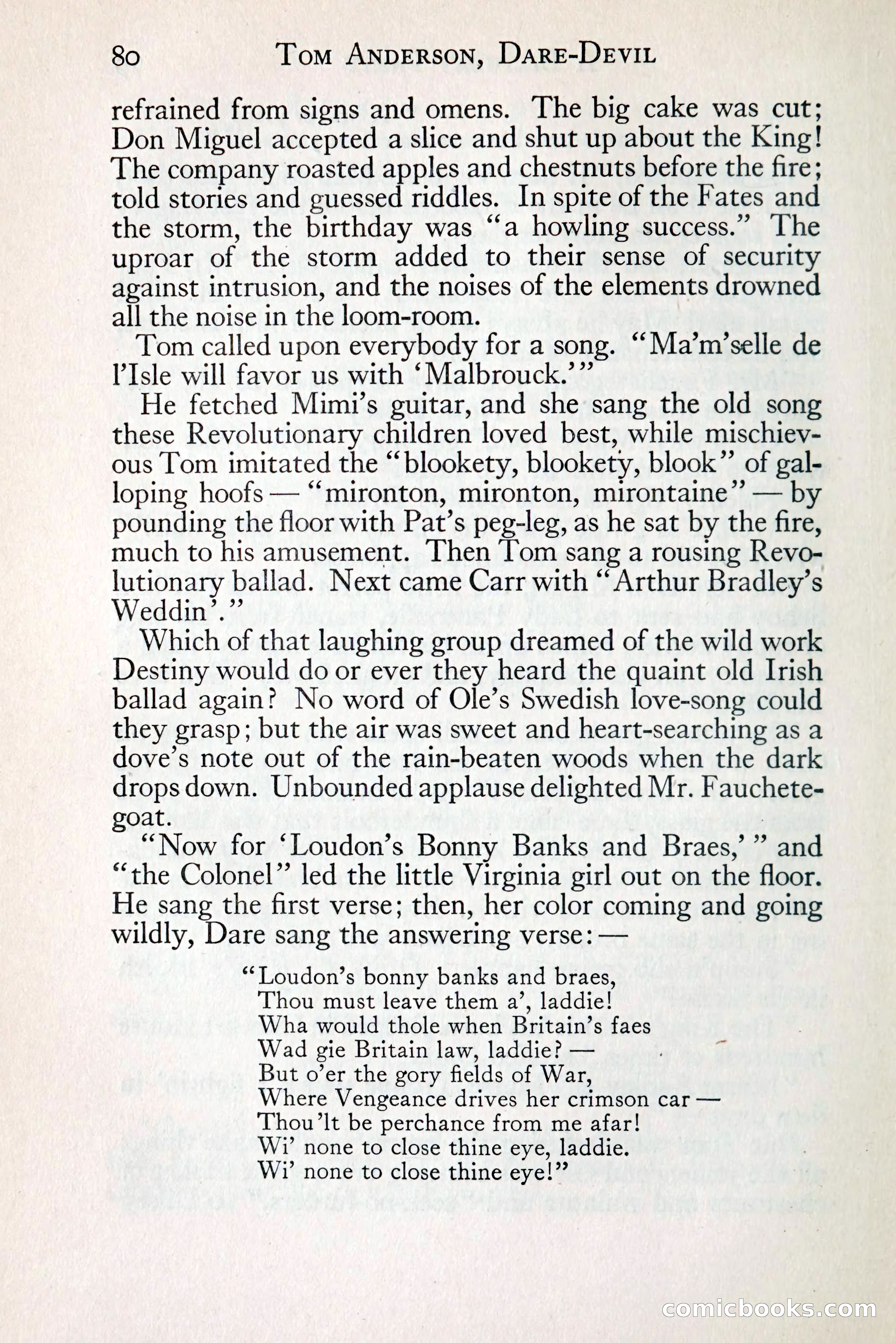 Tom Anderson, Dare-Devil: A Young Virginian in the Revolution — page 96: Penny Dreadfuls, 1916