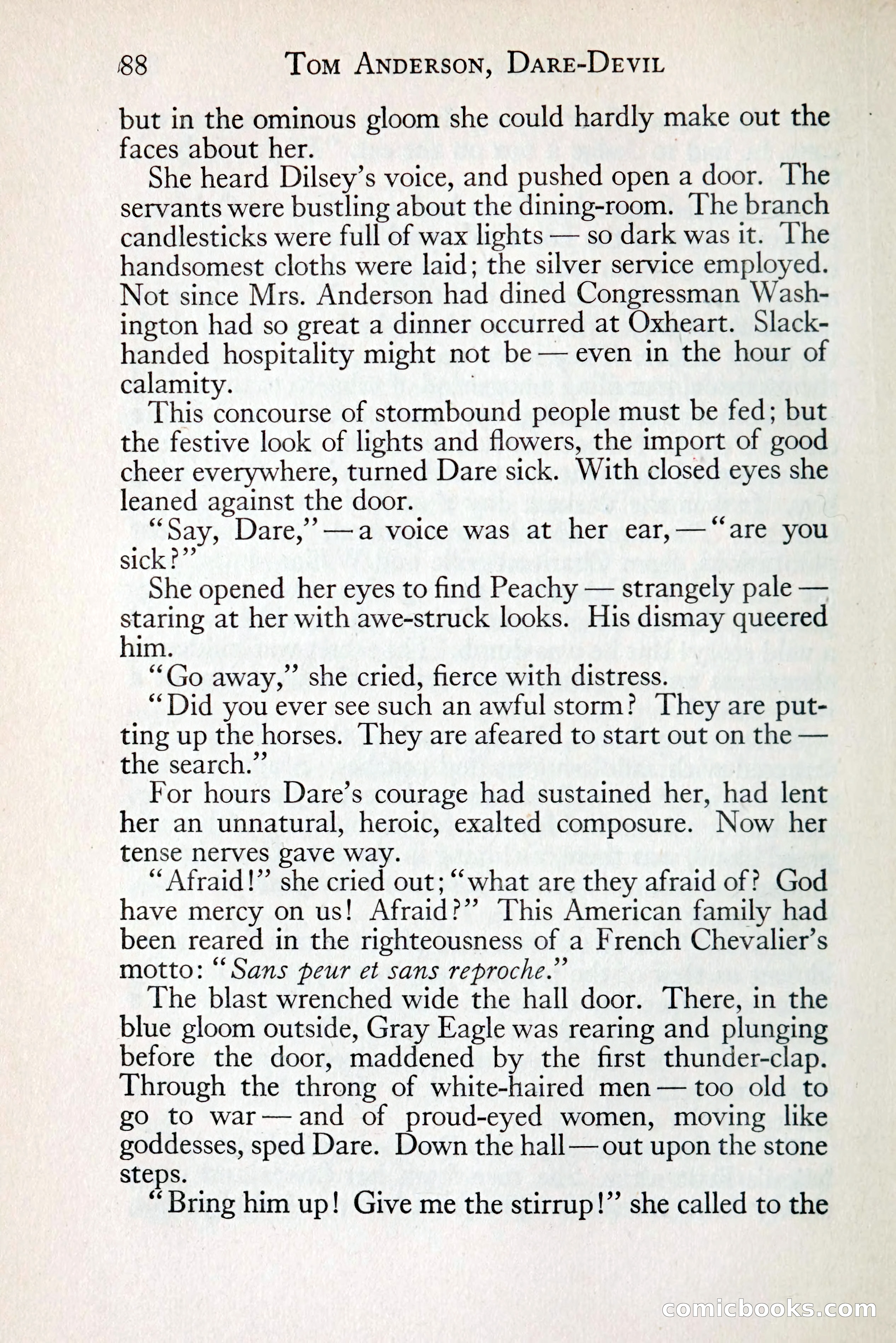 Tom Anderson, Dare-Devil: A Young Virginian in the Revolution — page 104: Penny Dreadfuls, 1916