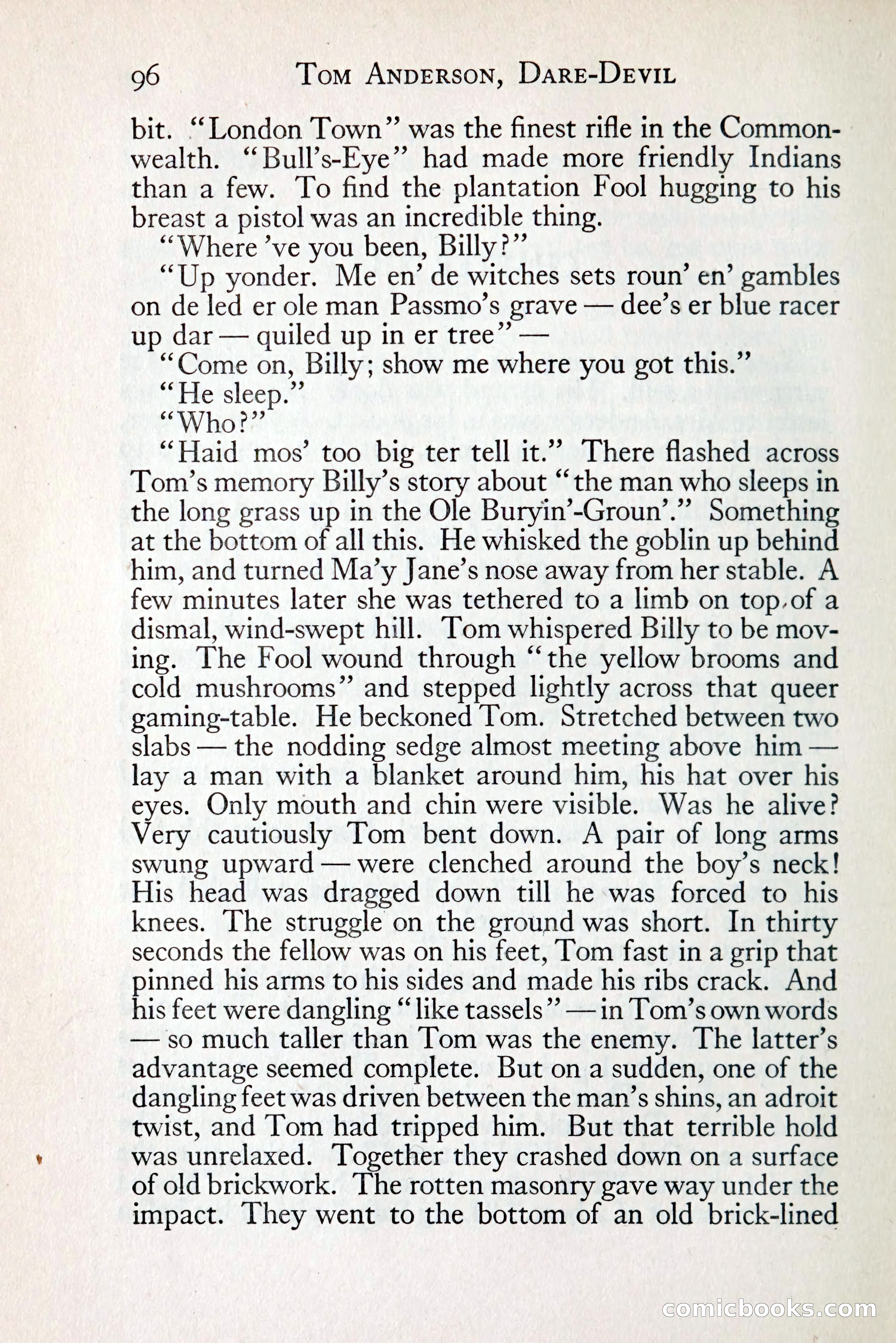 Tom Anderson, Dare-Devil: A Young Virginian in the Revolution — page 112: Penny Dreadfuls, 1916