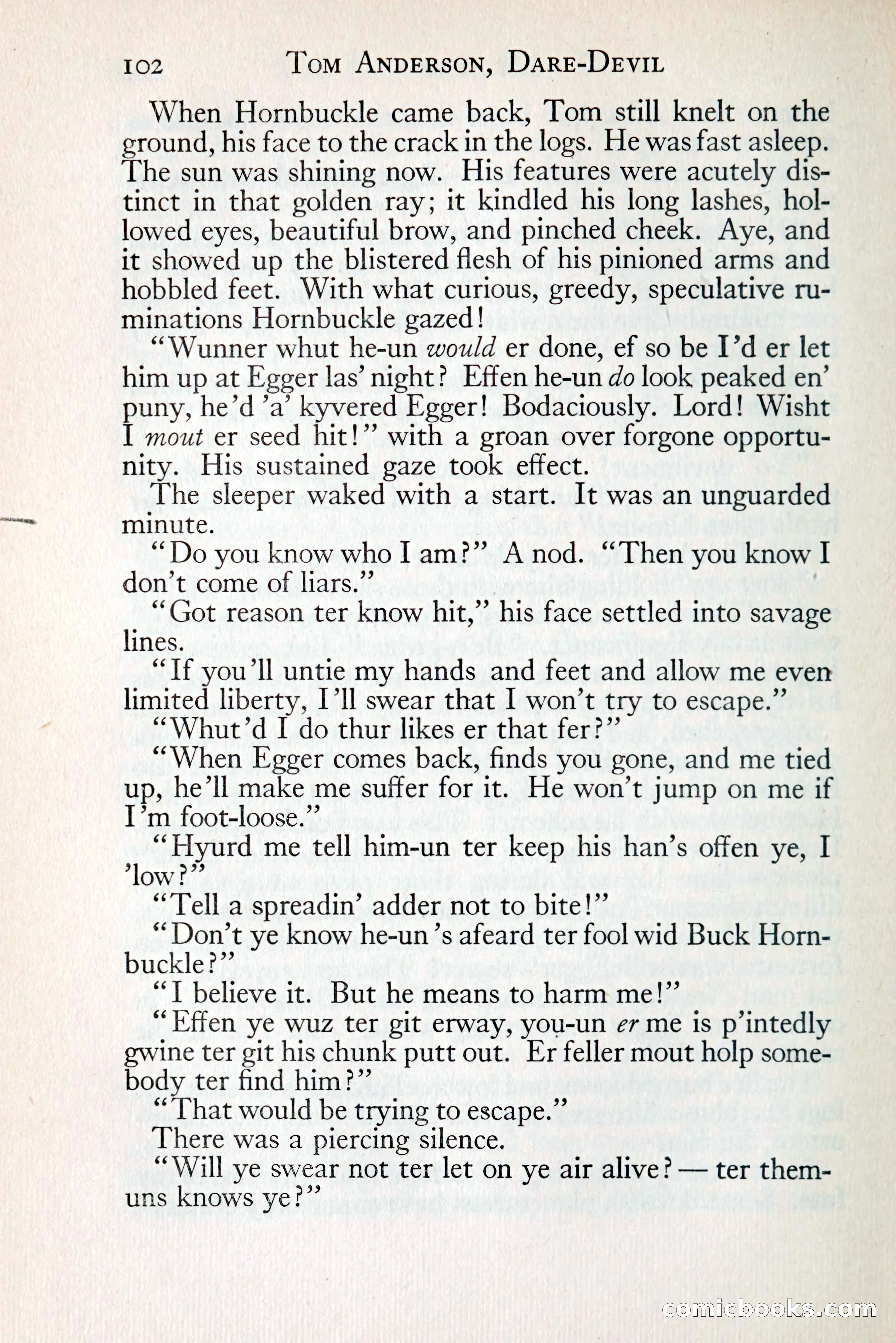 Tom Anderson, Dare-Devil: A Young Virginian in the Revolution — page 118: Penny Dreadfuls, 1916