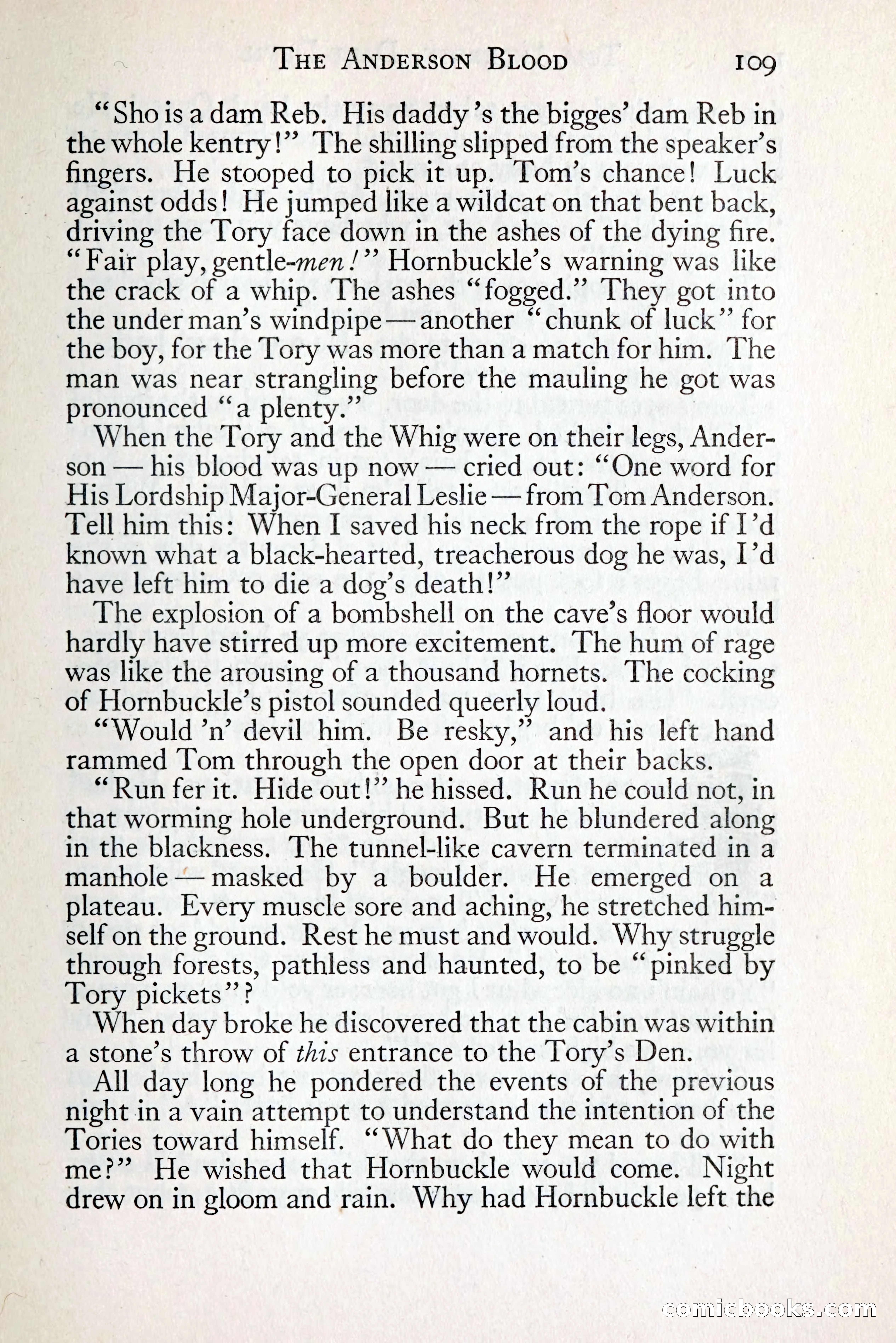 Tom Anderson, Dare-Devil: A Young Virginian in the Revolution — page 125: Penny Dreadfuls, 1916