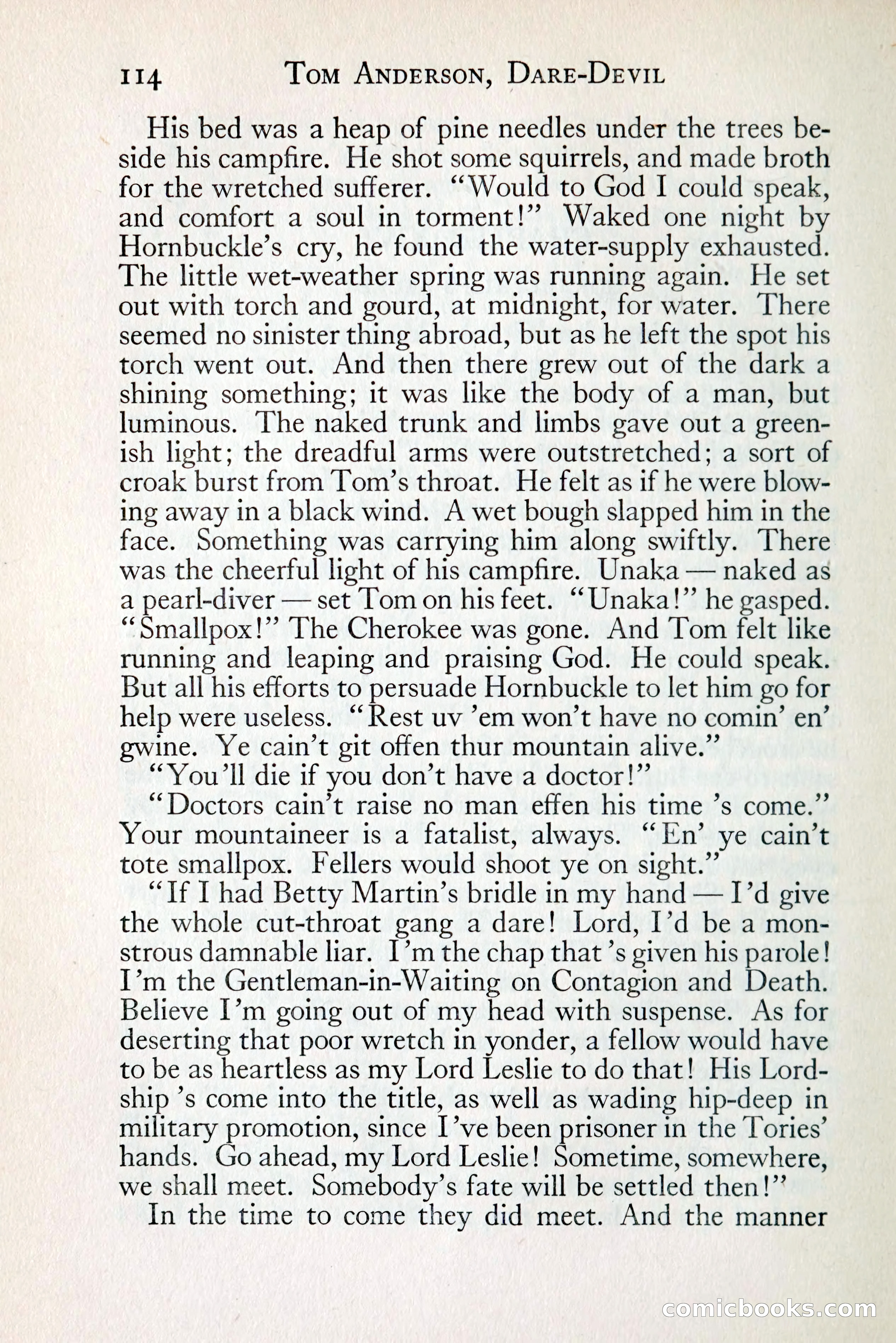 Tom Anderson, Dare-Devil: A Young Virginian in the Revolution — page 130: Penny Dreadfuls, 1916
