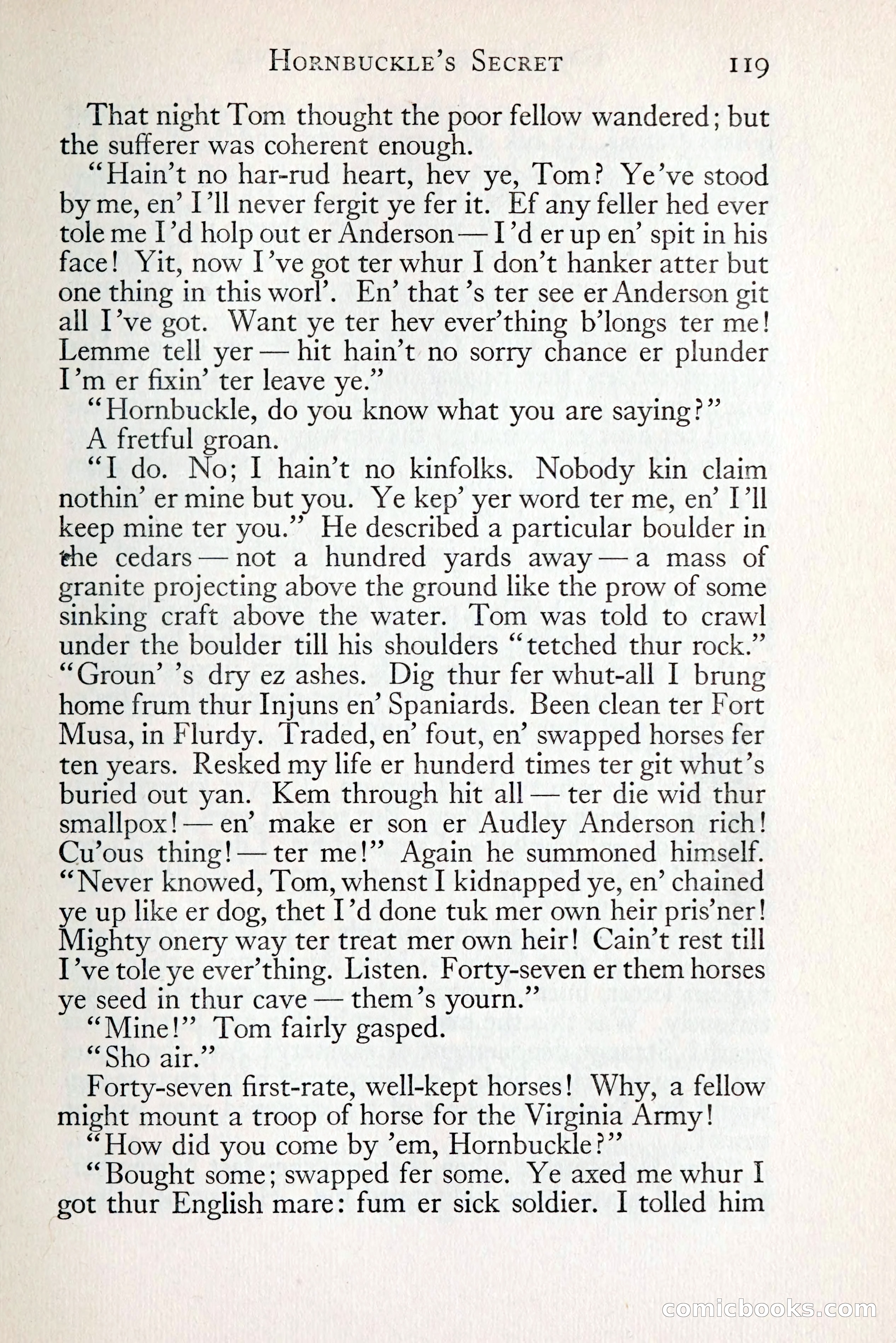 Tom Anderson, Dare-Devil: A Young Virginian in the Revolution — page 135: Penny Dreadfuls, 1916