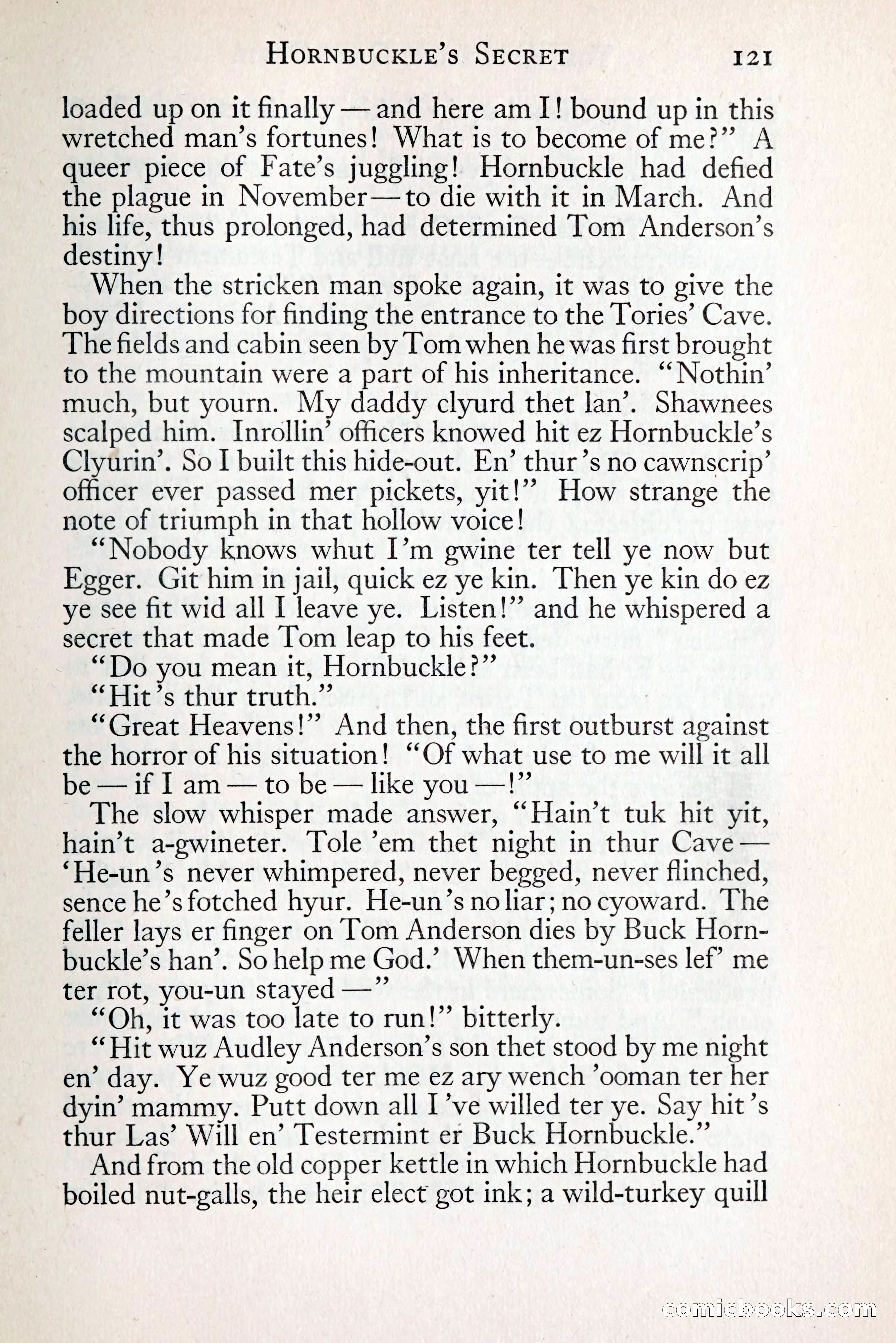Tom Anderson, Dare-Devil: A Young Virginian in the Revolution — page 137: Penny Dreadfuls, 1916