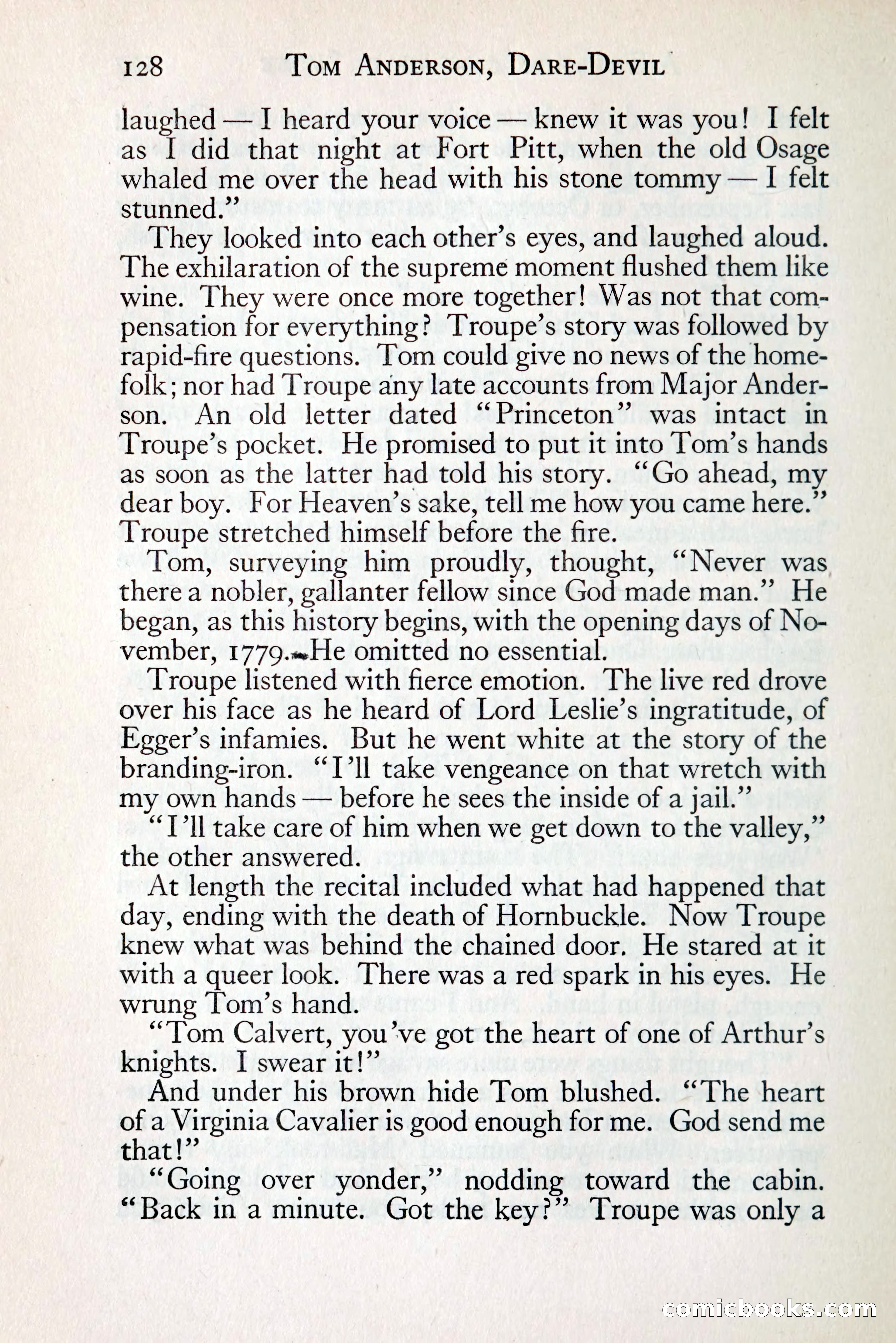 Tom Anderson, Dare-Devil: A Young Virginian in the Revolution — page 144: Penny Dreadfuls, 1916