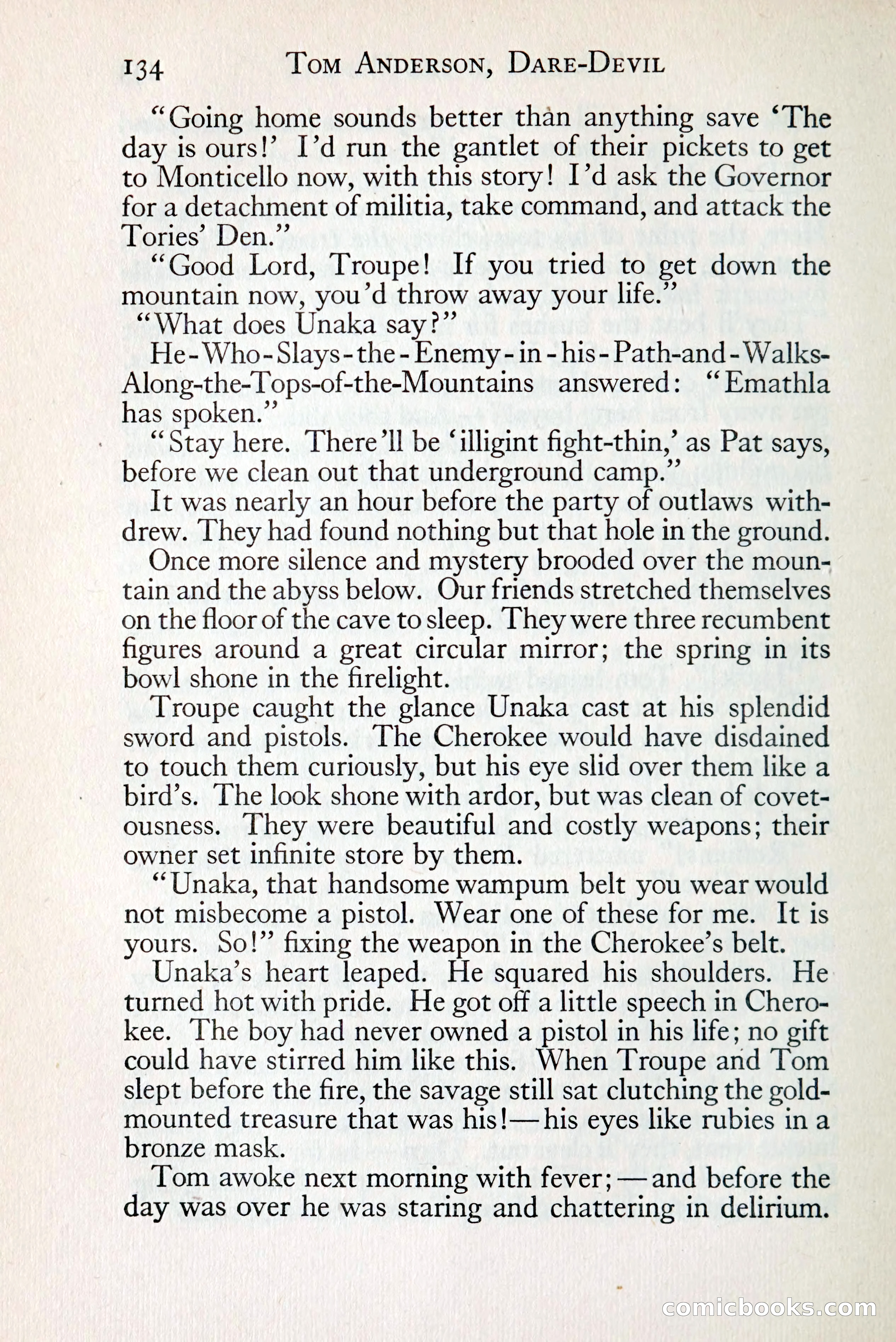 Tom Anderson, Dare-Devil: A Young Virginian in the Revolution — page 150: Penny Dreadfuls, 1916