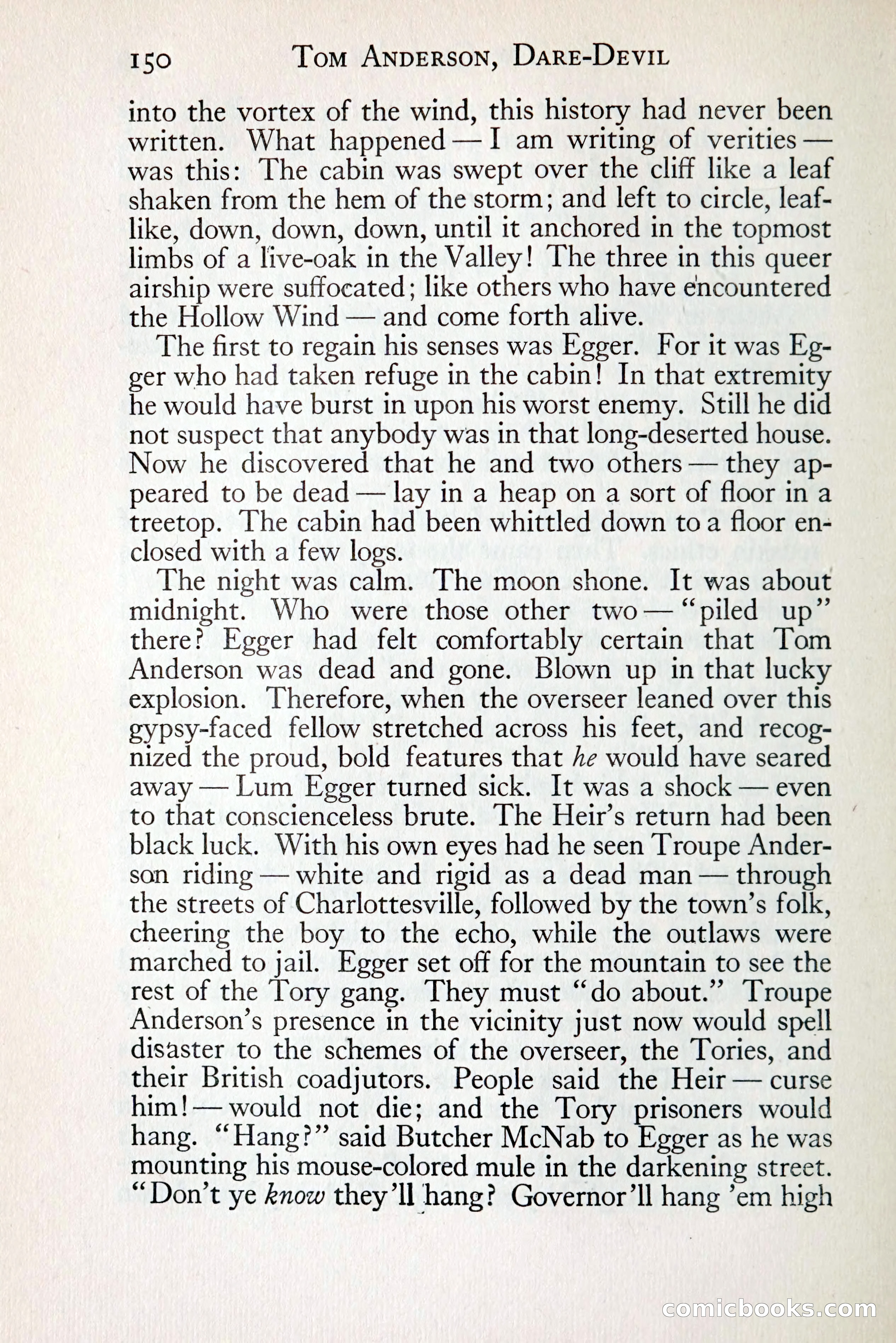 Tom Anderson, Dare-Devil: A Young Virginian in the Revolution — page 166: Penny Dreadfuls, 1916